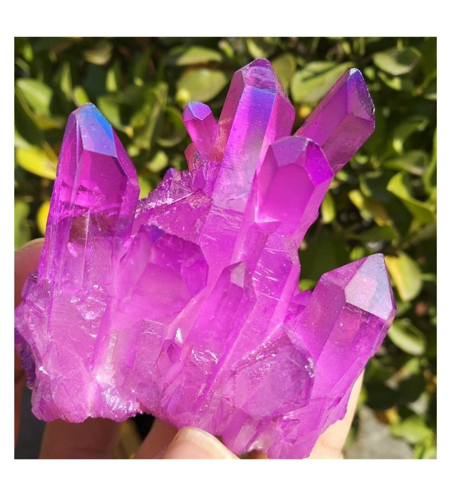 Natural Crystal Rough Crystal Cluster 160g Pink Quartz Crystal Cluster Titanium Bismuth Silicon Cluster Rainbow - Buy Online on GoSupps.com