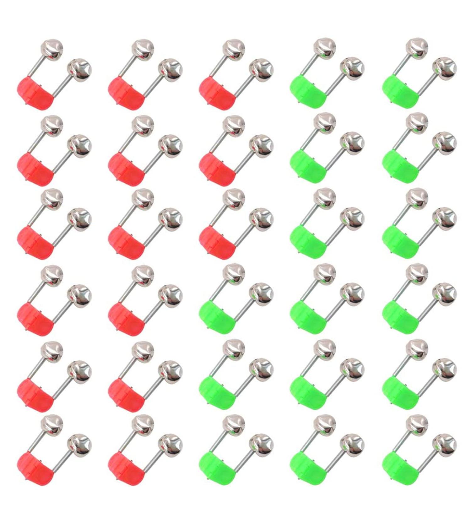 Brateuanoii 30-Piece Fishing Bells Set - Dual Color Bite Indicators for Outdoor Fishing - Essential Fishing Accessories - Buy Online on GoSupps.com