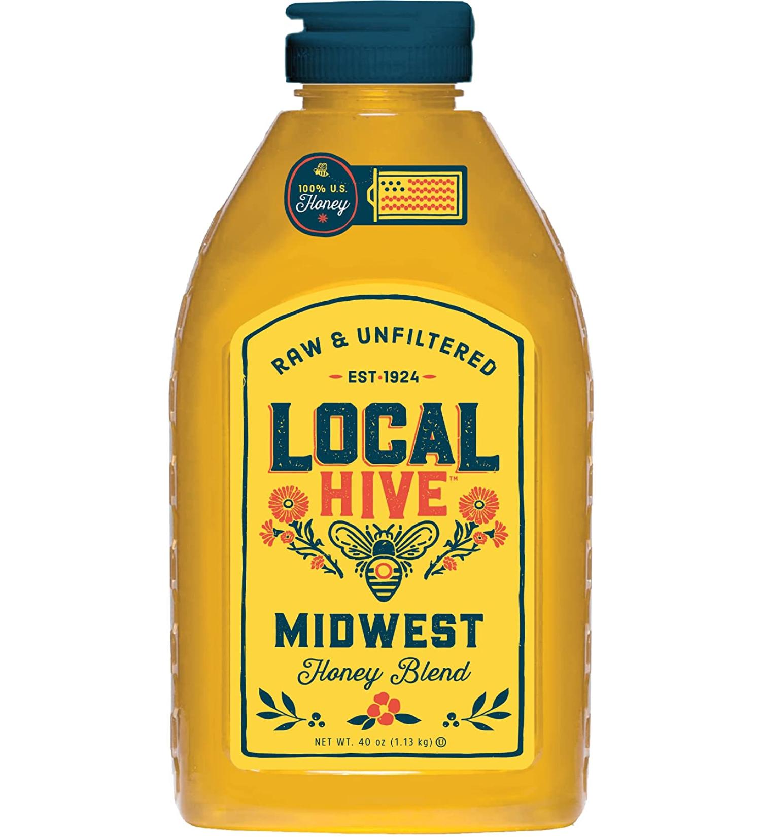 Local Hive Raw Honey 40oz - Pure & Unfiltered from Midwest Beekeepers - Buy Online on GoSupps.com