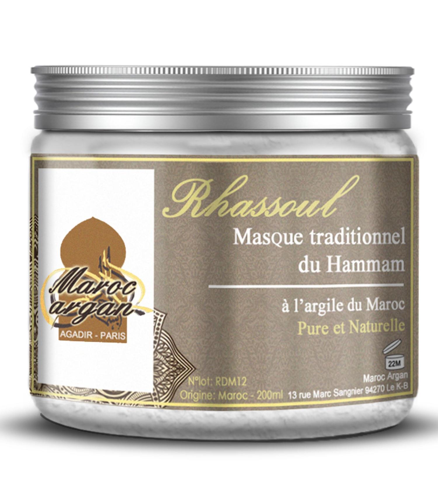 Rhassoul Powder - 100% Natural and Hypoallergenic Purifying Clay from Morocco - Skin and Hair Mask - 250g - Buy Online on GoSupps.com