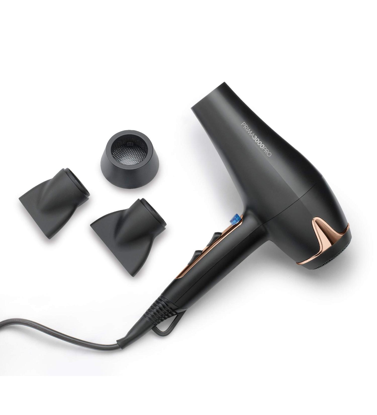 Diva Pro Styling Prima 3000 Pro Dryer - Professional 2200W Hairdryer with Ionic Conditioning - Gold/Black with Highlights - Buy Online on GoSupps.com