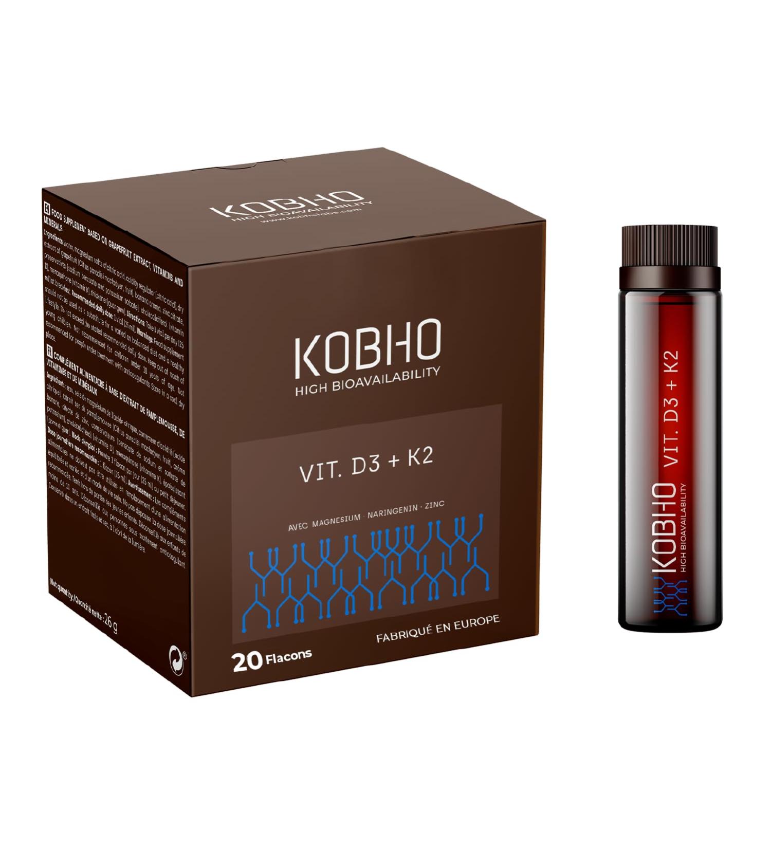 Vitamins D3 K2 | Bone Health & Immune System | Calcium Magnesium Zinc Vitamin D3 | Vegan Allergen Free & GMO | Vitamin D3 & K2 Ampoules | For 20 Days | Made in the EU - Buy Online on GoSupps.com