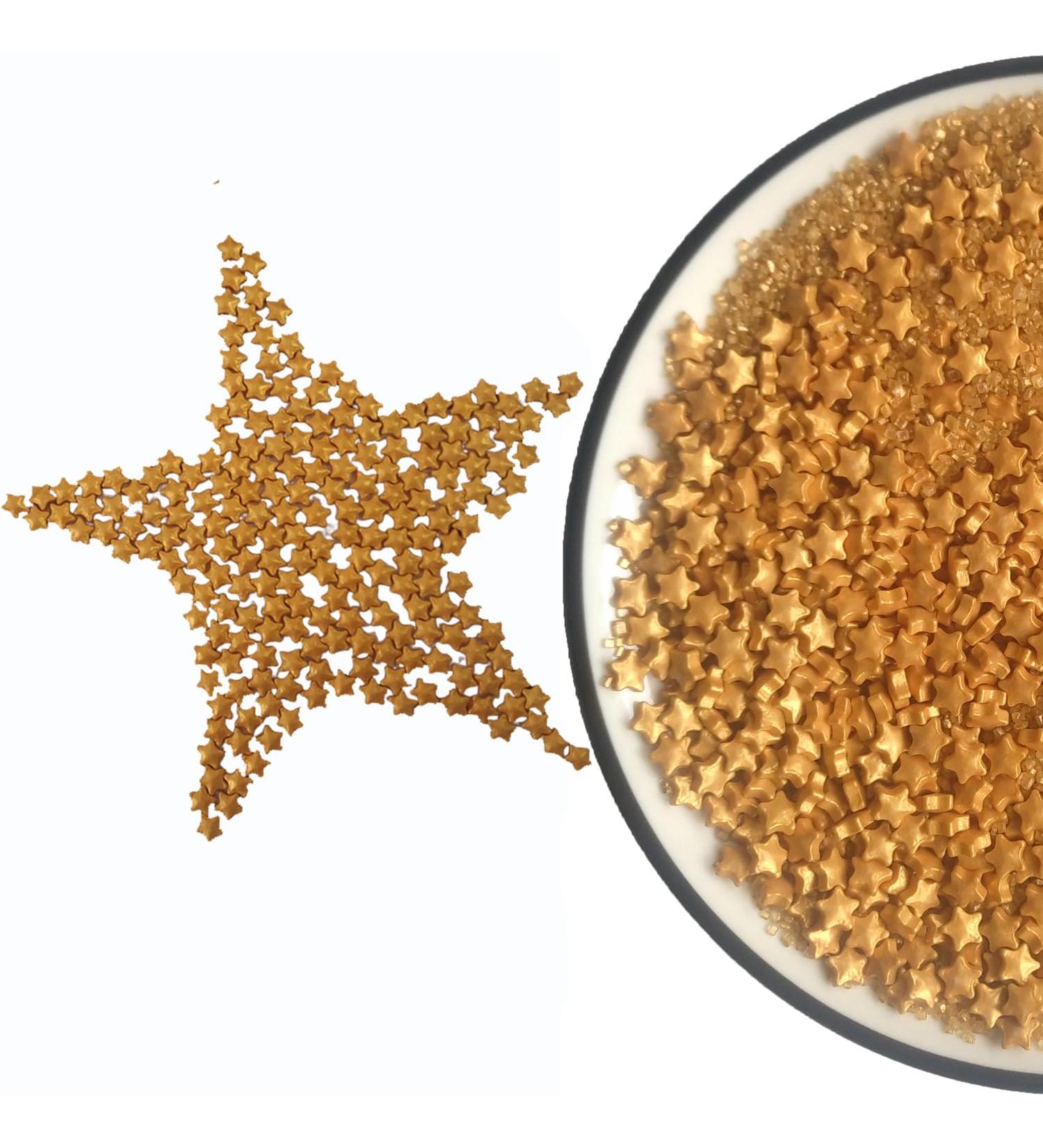 Edible Golden Sugar Stern Streusel - Galaxy Cake & Cupcake Topper | Cookie Decorations | Perfect for Weddings & Art Projects - Buy Online on GoSupps.com