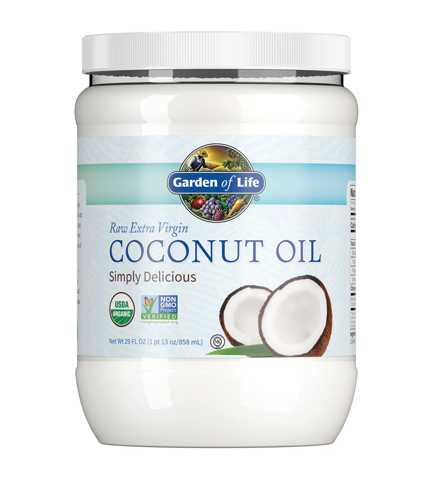 Garden of Life Raw Extra Virgin Coconut Oil 29 fl oz - Organic & Cold-Pressed - Buy Online on GoSupps.com