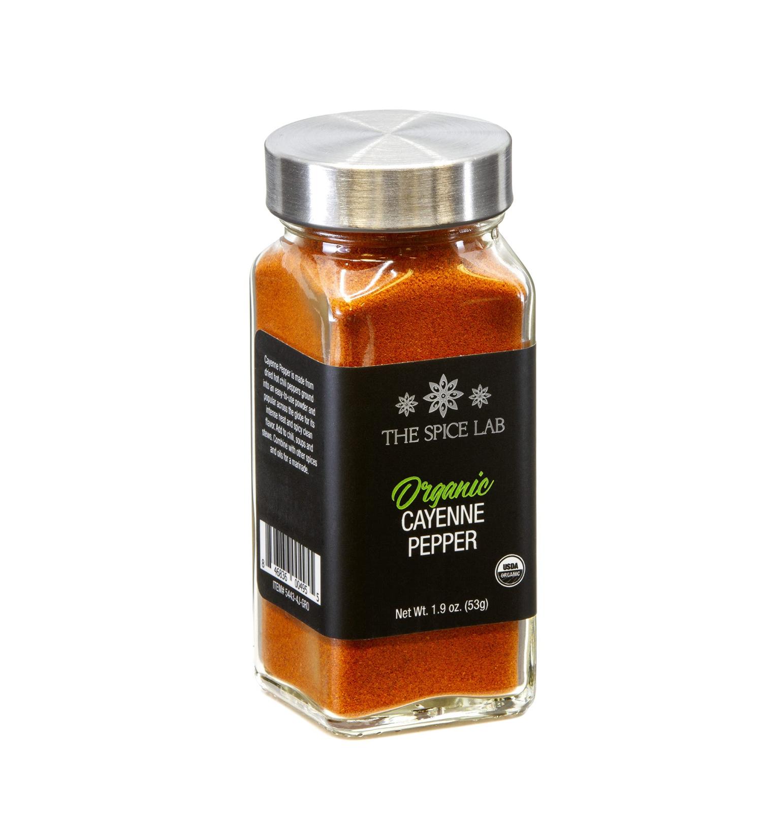 Organic Cayenne Pepper Powder - 1.9 oz French Jar | Gluten-Free Ground Cayenne for Mexican and Indian Cooking | Kosher, Non-GMO, Keto Friendly - Buy Online on GoSupps.com