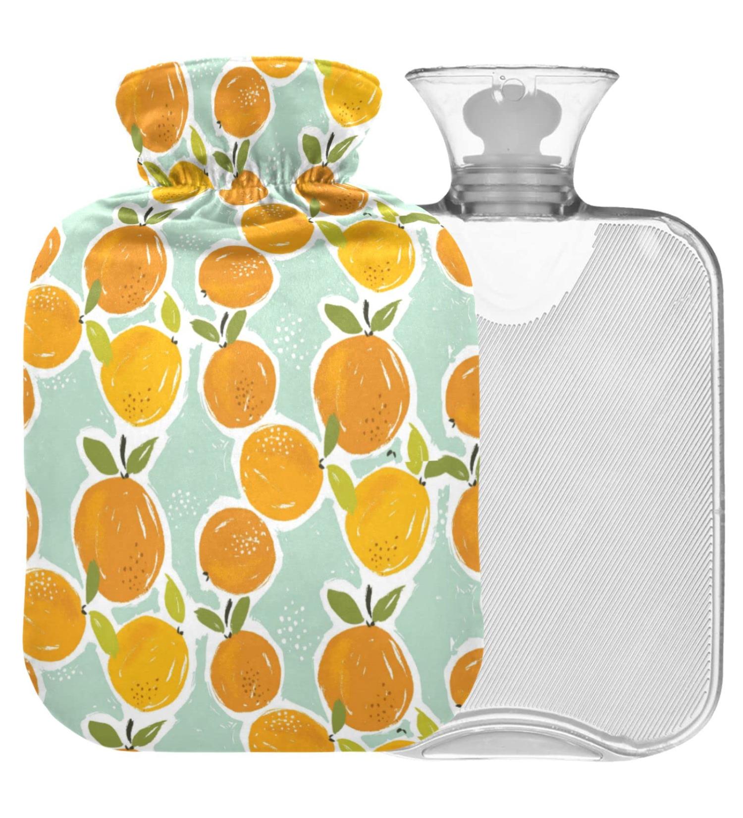 Naanle Transparent Hot Water Bottle with Cover - 1L for Bed Hand Foot Pain Relief & Heat Therapy - Ideal for Cold & Pain Relief - Buy Online on GoSupps.com