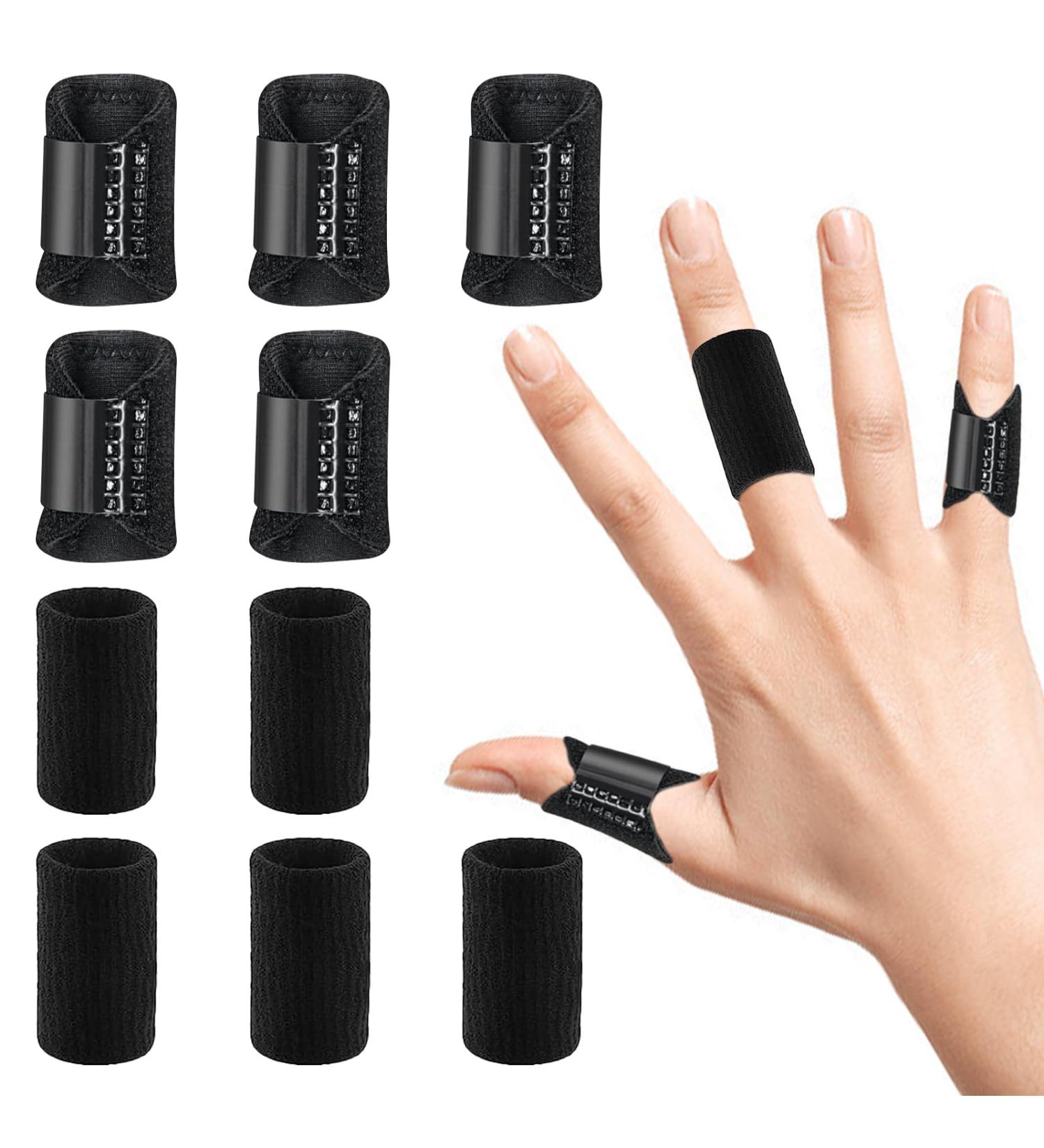 Thumb Finger Splints - 5pcs Stabilizer Brace & Sleeves for Arthritis & Broken Finger Support - Buy Online on GoSupps.com