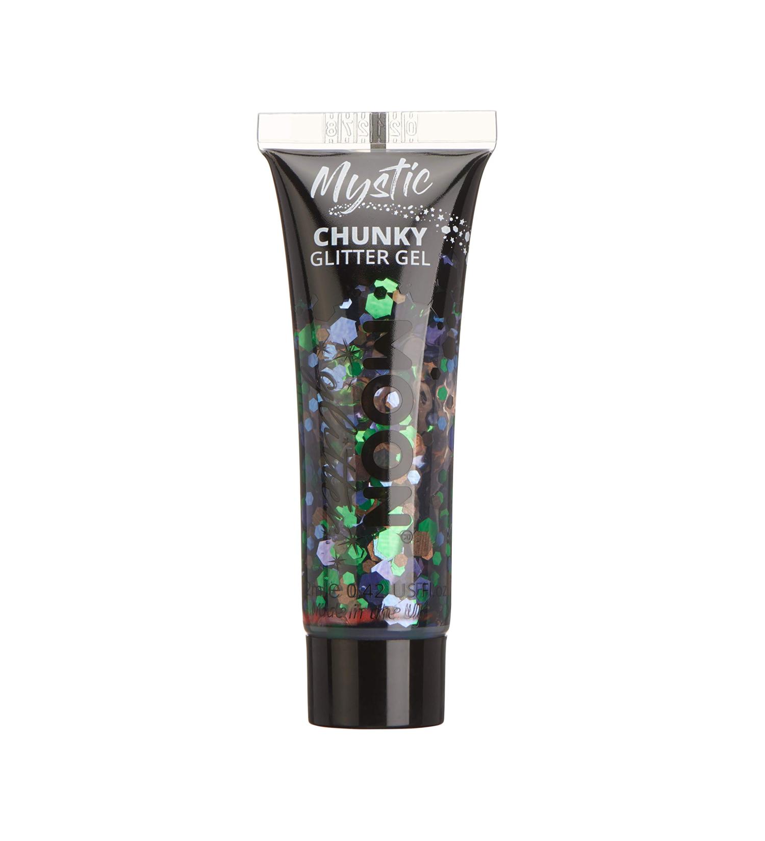 Moon Glitter Mystic Chunky Face & Body Glitter Gel - Galaxy 12ml | Festival Cosmetic Glitter Paint for Face, Body, Hair & Nails - Buy Online on GoSupps.com