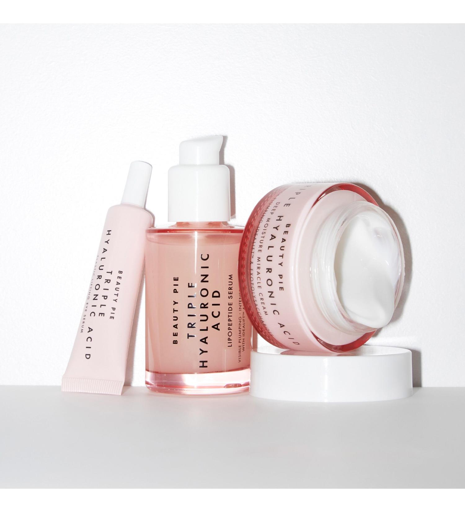 Beauty Pie Triple Hyaluronic Acid Facial Routine. Comes with Deep Moisture Cream, Elastic Lifting Serum, and Lipopeptide Serum - Buy Online on GoSupps.com