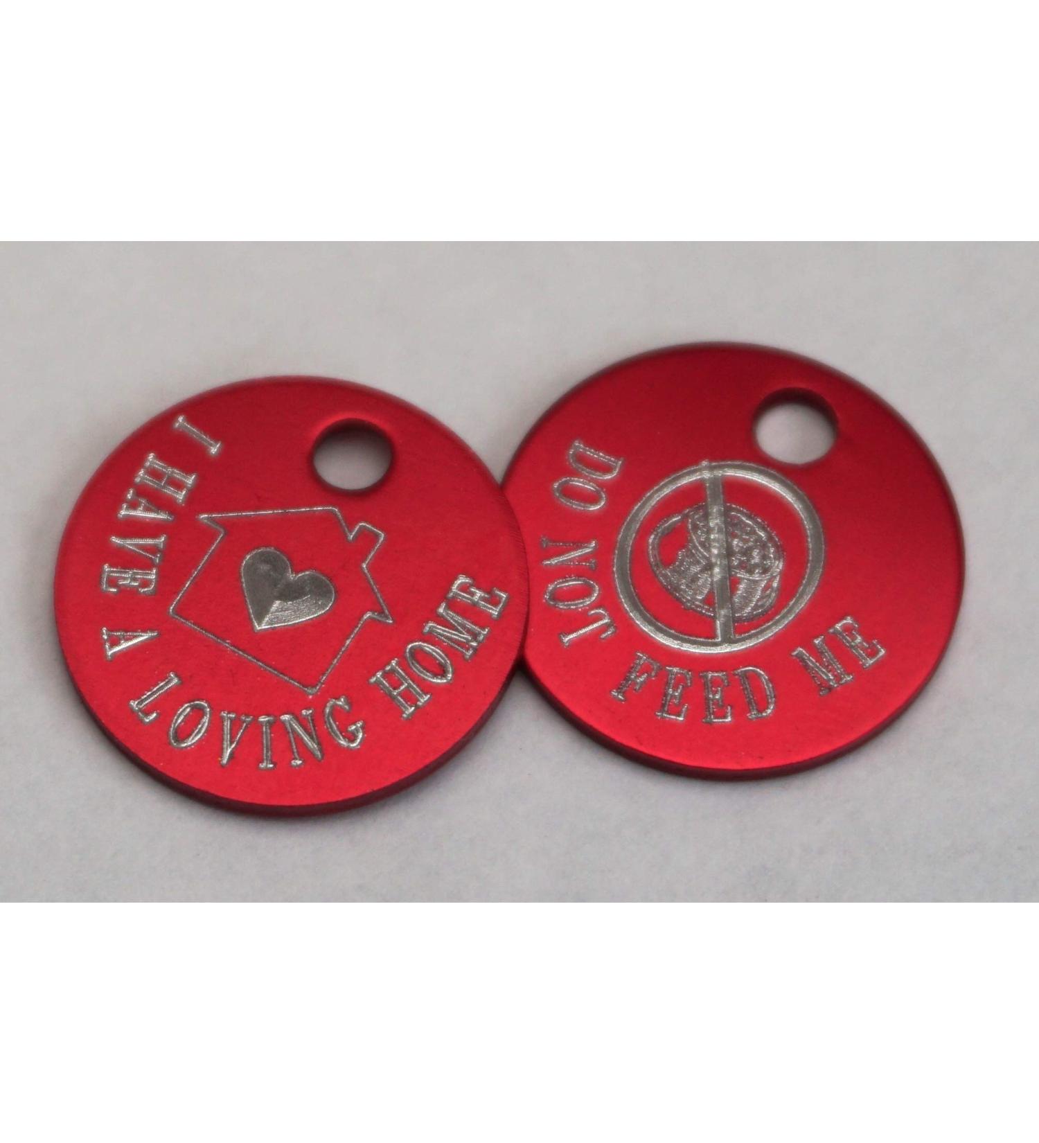 Paradise Pets 19mm CAT TAG DO NOT FEED ME I HAVE A LOVING HOME - STOP PEOPLE FEEDING YOUR CAT