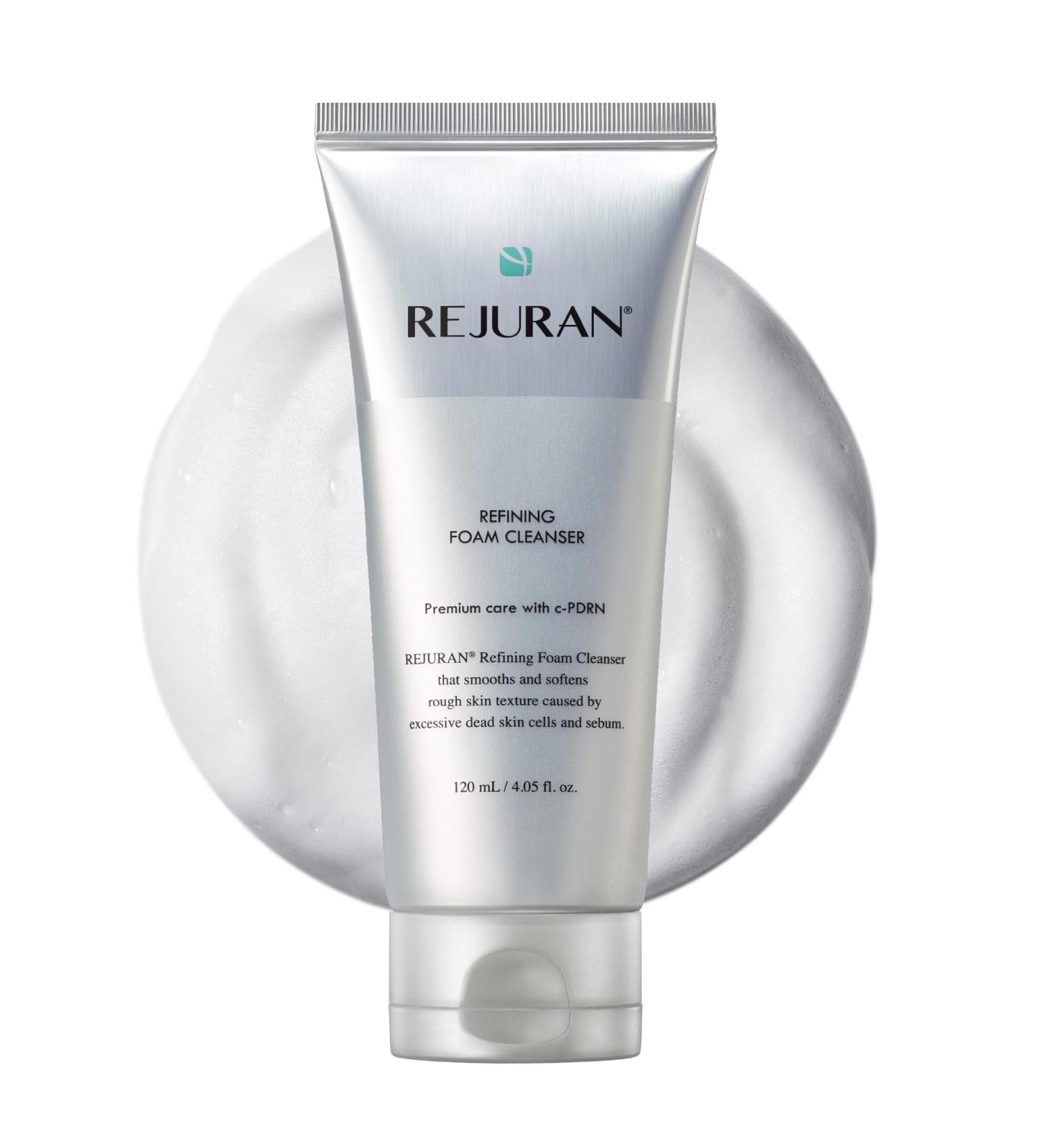 REJURAN Refining Foam Cleanser c-PDRN Hydrating & Gentle for Smoother Clearer Skin Minimizes Pores & Balances with Hyaluronic Acid & Tanin Complex Korean Skin Care (4.05 fl oz) - Buy Online on GoSupps.com