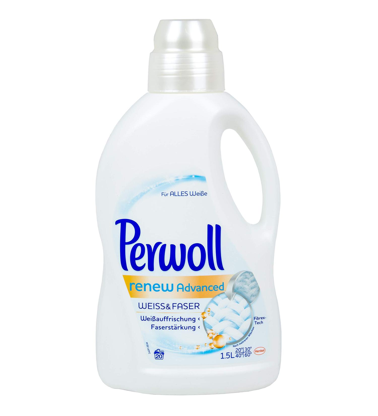 Perwoll White Liquid Detergent - Renew Advanced - 1500 ml | 20 Loads | International Shipping Available - Buy Online on GoSupps.com