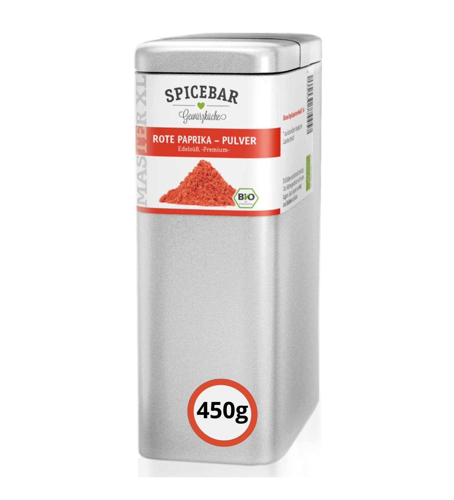 Organic Sweet Paprika Powder from Spain - Spicebar 450g XL Shaker - Premium Ground Paprika Spice for Cooking - Buy Online on GoSupps.com