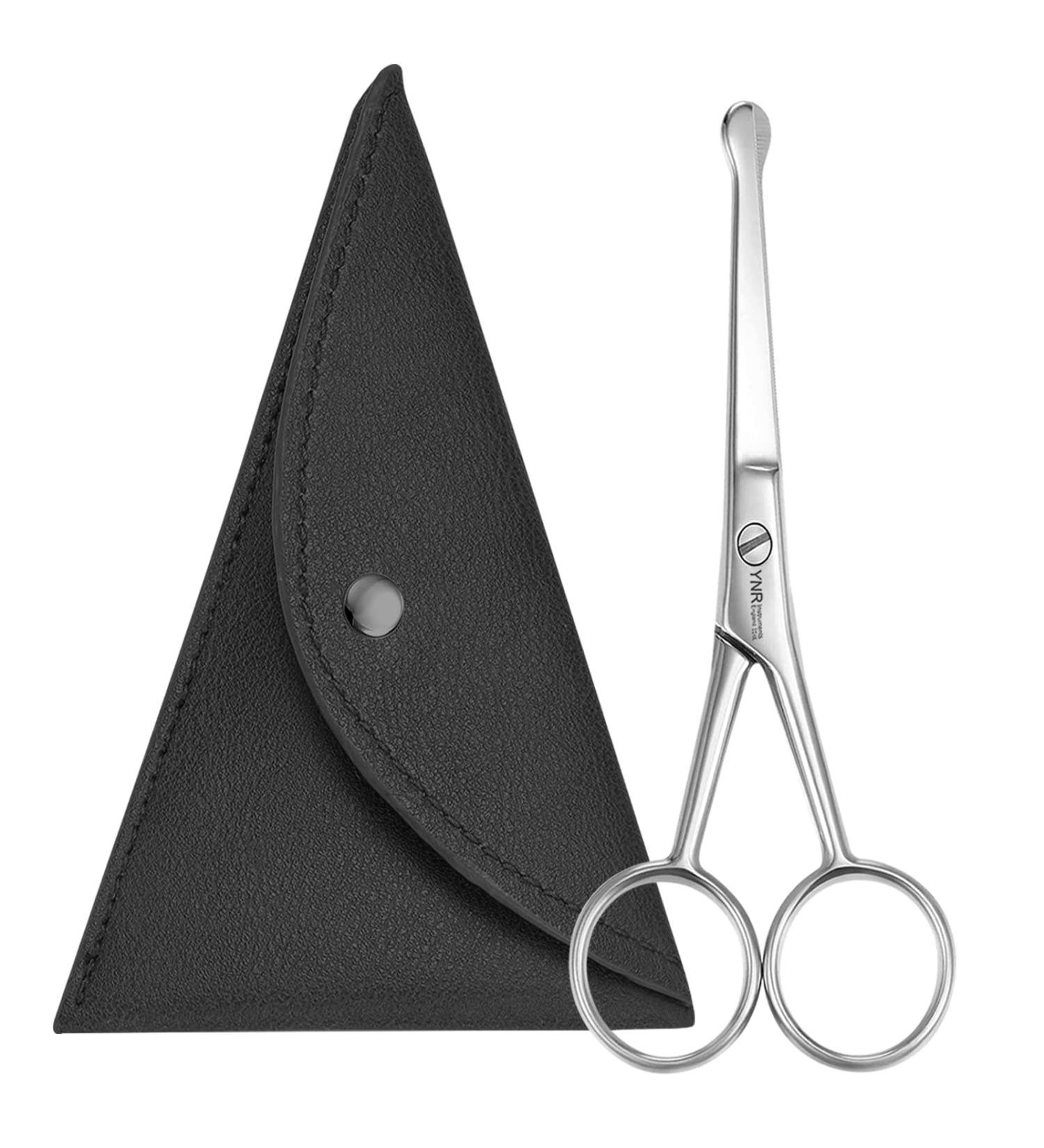 YNR 10CM Premium Nose Hair Scissors - Rounded Tip for Precise Trimming of Facial, Ear, and Eyebrow Hair - Buy Online on GoSupps.com