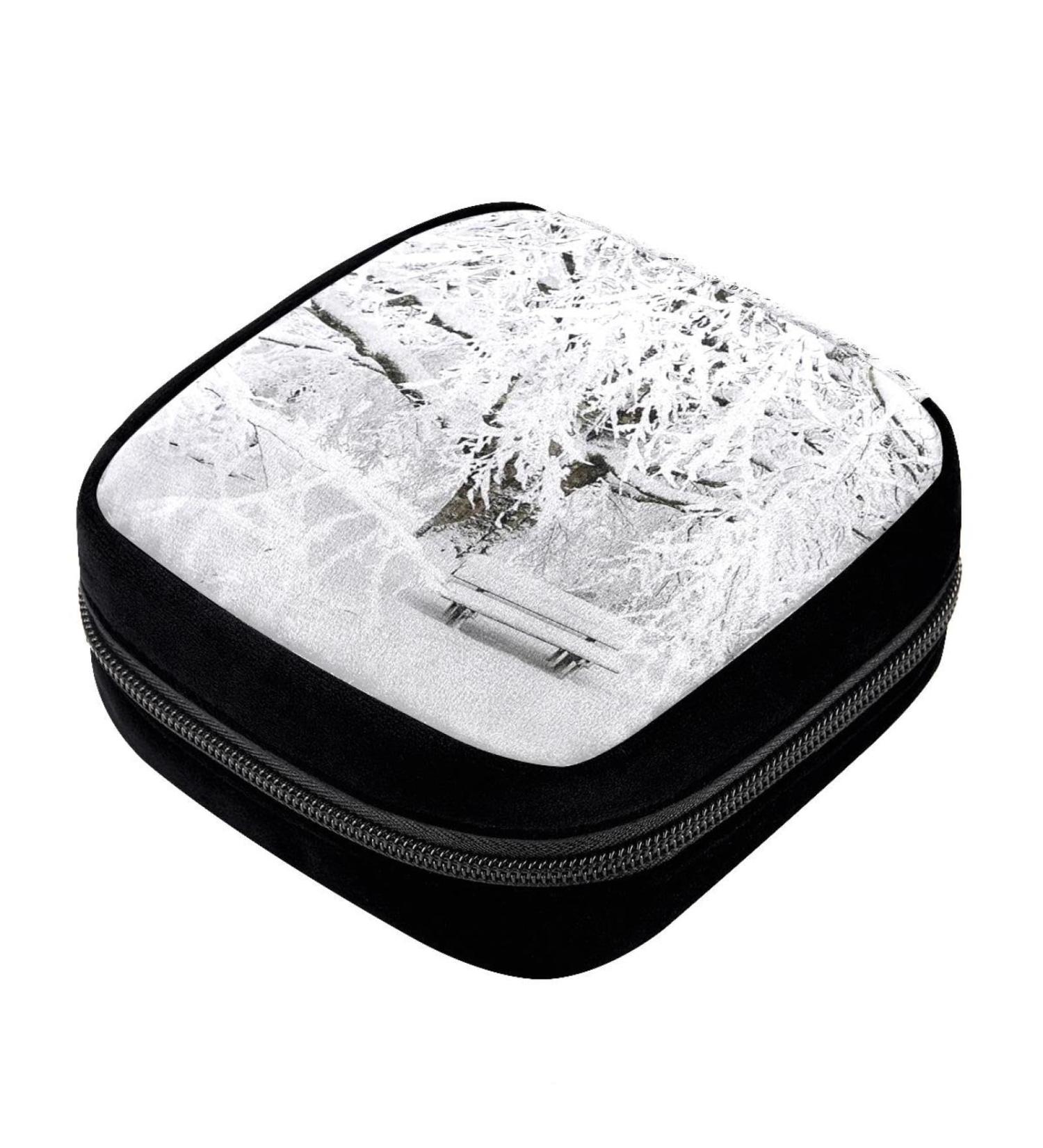 GIAPB Period Bag Sanitary Napkin Storage Bag Pad Holder for Period Makeup Pouch Winter Snow White Tree Color4073 - Buy Online on GoSupps.com