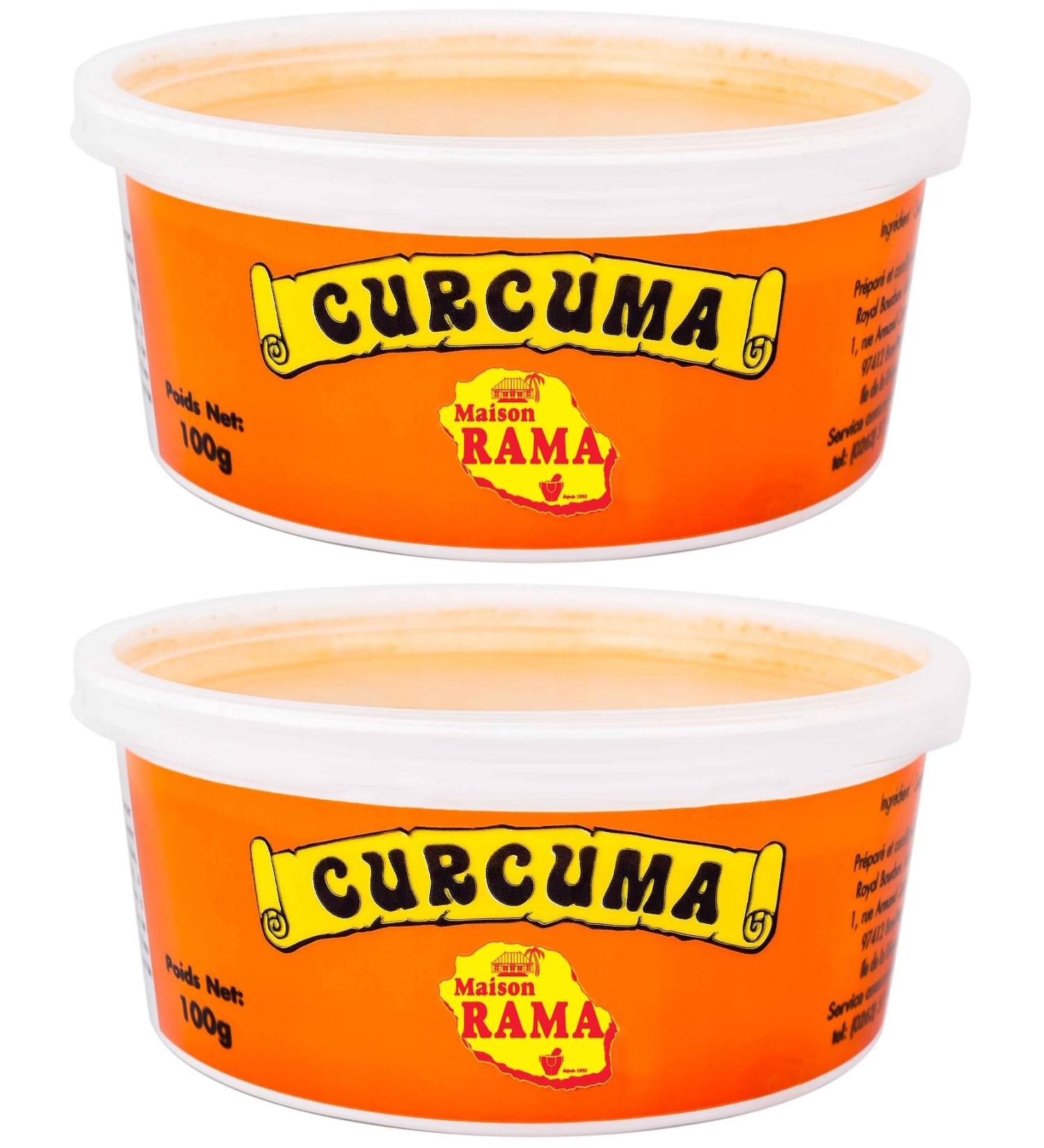 MAISON RAMA - Ile de la R union - Epices : (Lot de 2 Curcuma en pot 100g) - Buy Online on GoSupps.com