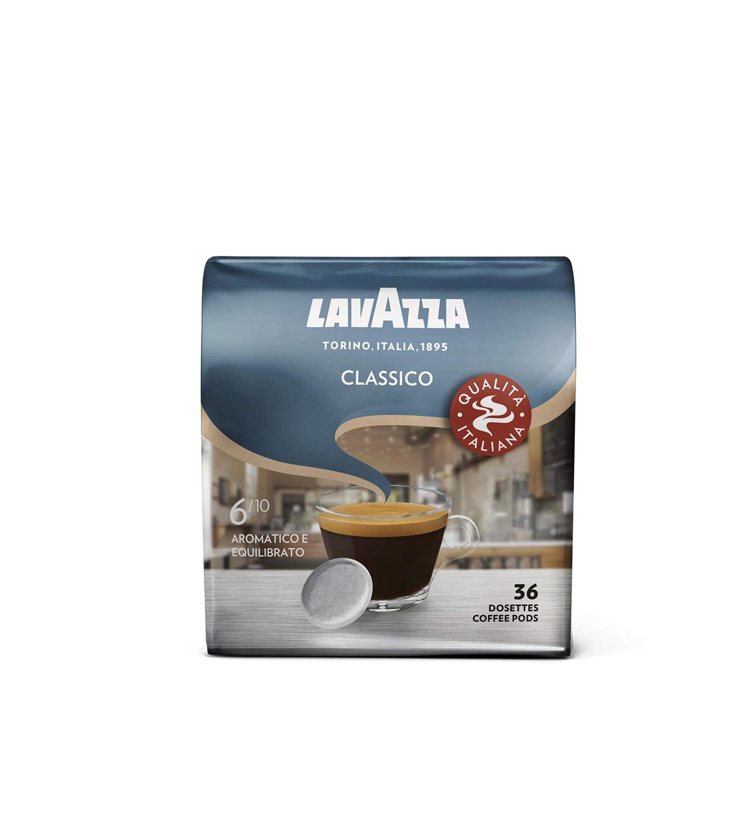 Lavazza Caf Classico Aromatic and balanced coffee Pack of 36 soft pods 250 g - Buy Online on GoSupps.com