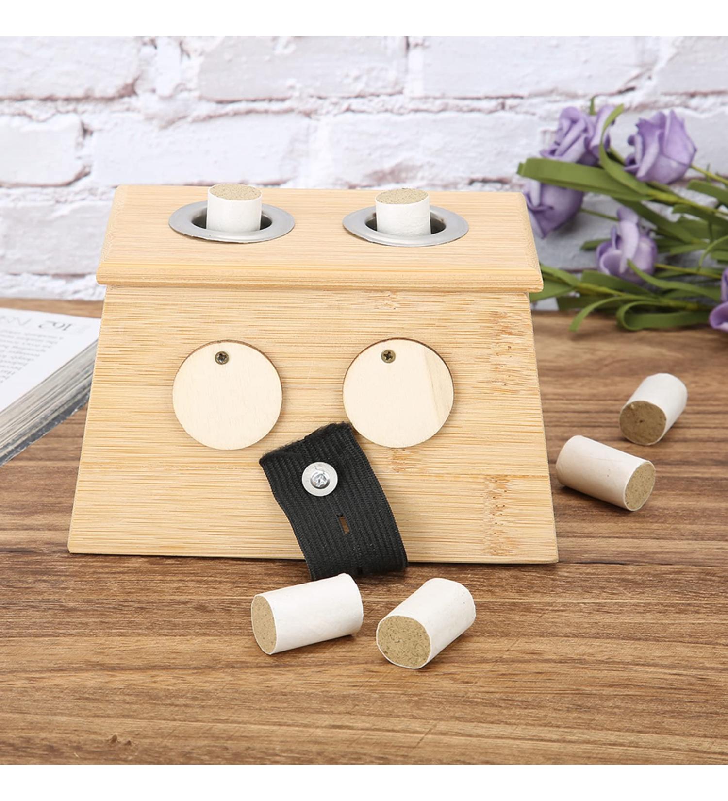 2 Holes Bamboo Moxa Moxibustion Box - Pain Relief & Comfort Tool with Moxa Roller Stick Holder - Buy Online on GoSupps.com