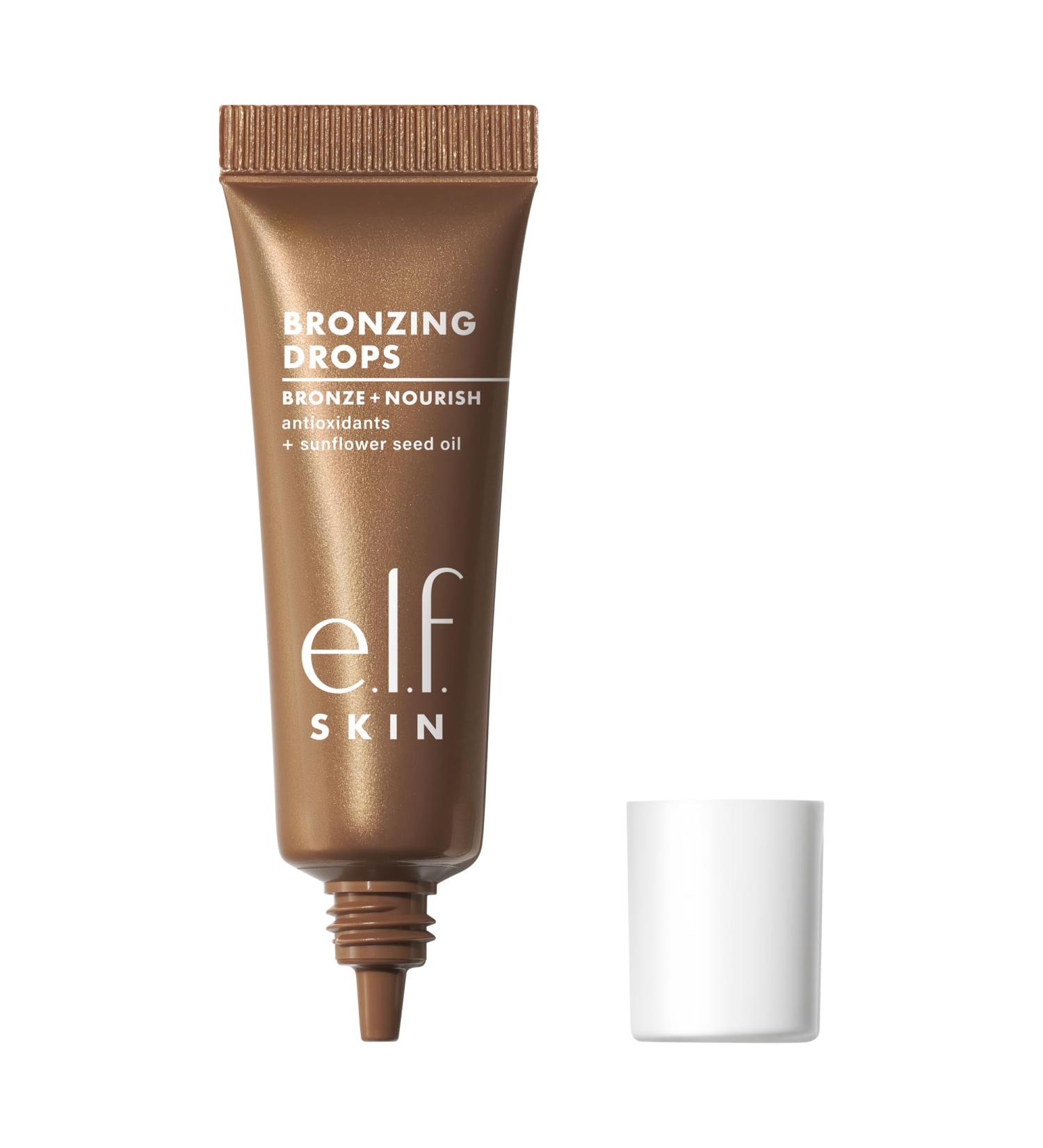e.l.f. SKIN Bronzing Drops Mini Liquid Bronzer For Face & Skin Creates A Sun-Kissed Glow Infused With Vitamin E Vegan & Cruelty-Free Pure Gold Pure Gold 0.33 Fl Oz (Pack of 1) - Buy Online on GoSupps.com
