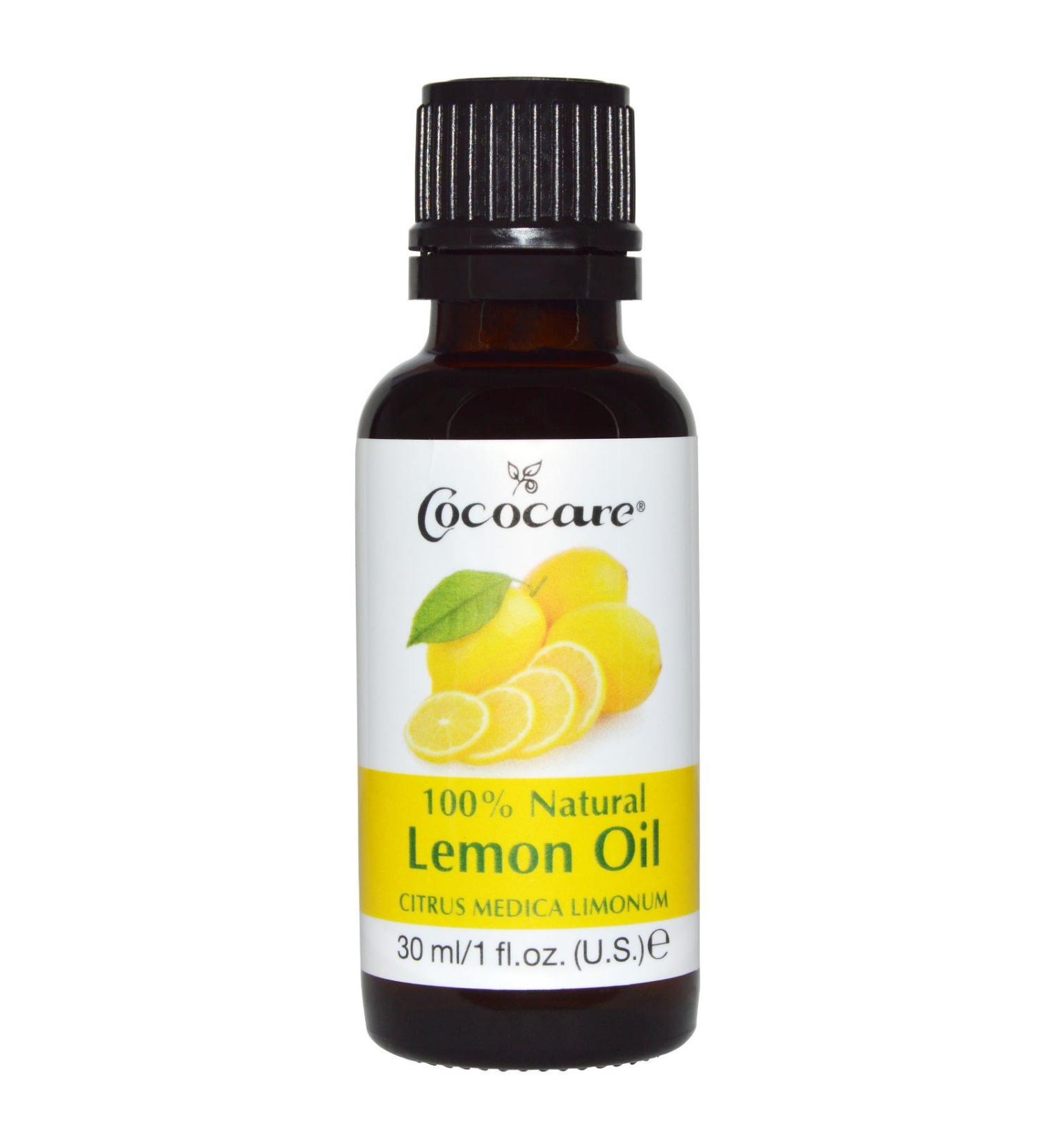 Cococare 100% Natural Lemon Oil Citrus Medica Limonum 1 fl oz (30 ml)