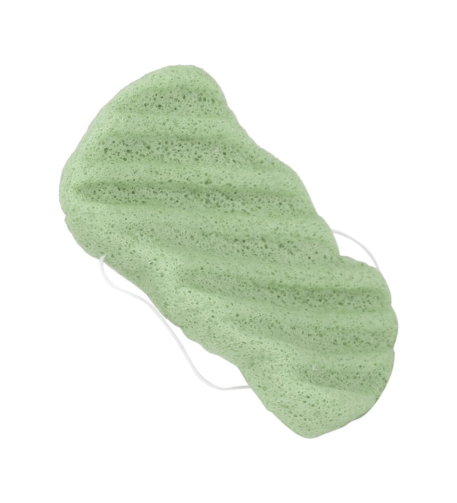 Verdant Touch Exfoliating Face Sponge Plant Fiber Facial Sponge Reusable Exfoliating Face Cleansing Puff Washable Portable Bath Puff Green - Buy Online on GoSupps.com