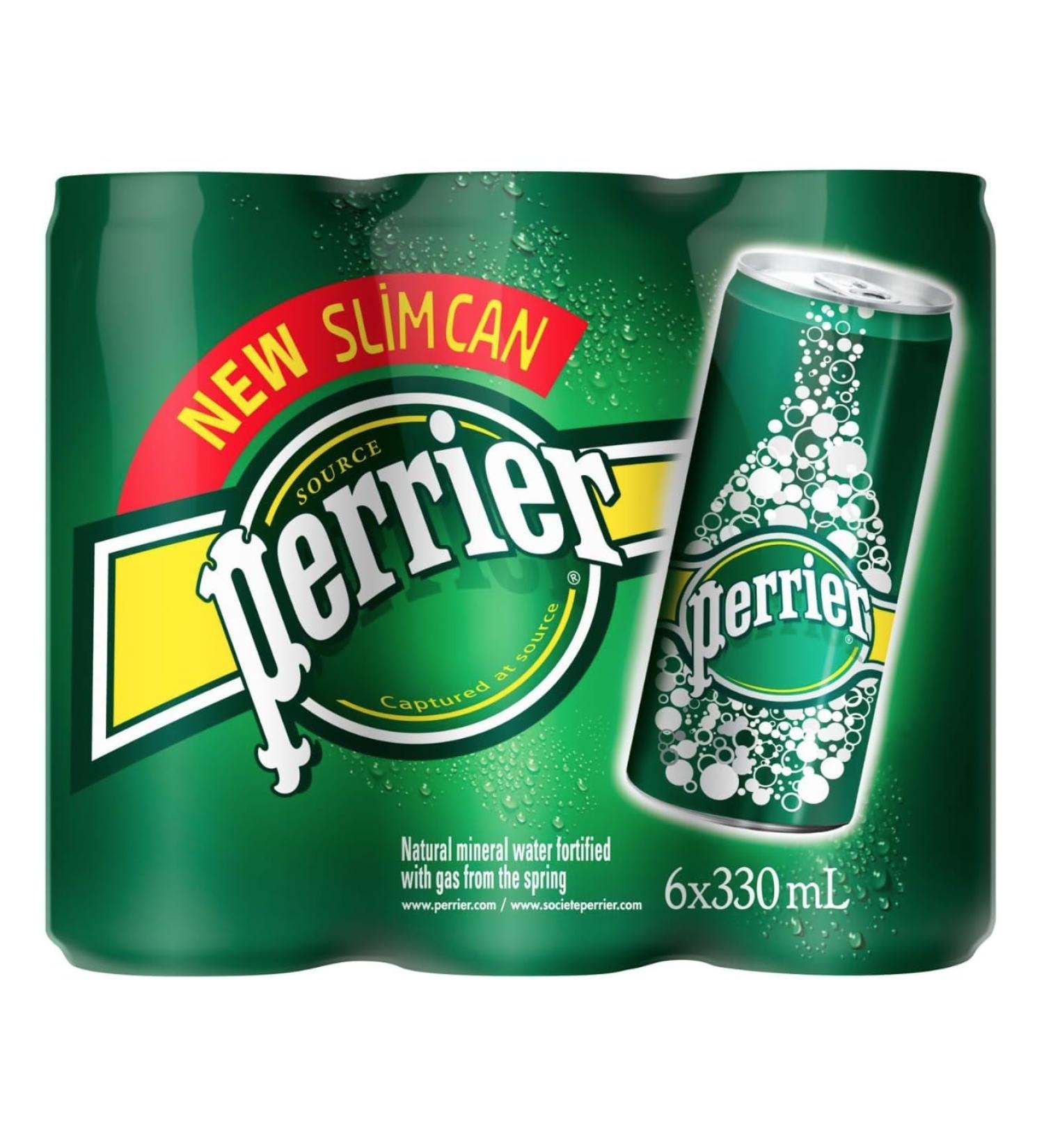 Perrier sparkling mineral water can 12x330ml - Buy Online on GoSupps.com