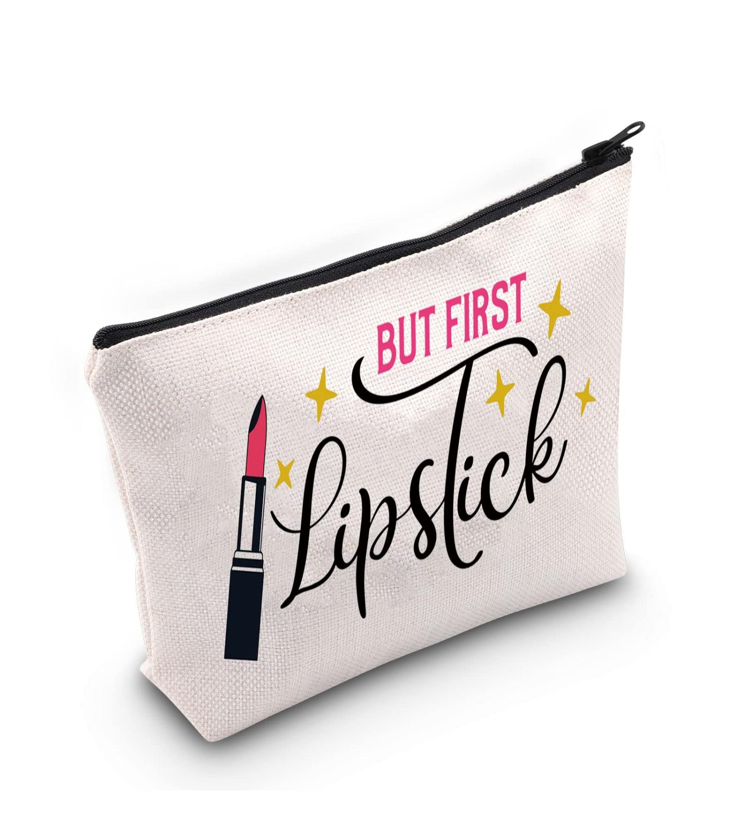 Levlo Lipstick Cosmetic Bag - Perfect Gift Idea for Birthdays & Graduations | Stylish Makeup Organizer with Zippers - Buy Online on GoSupps.com