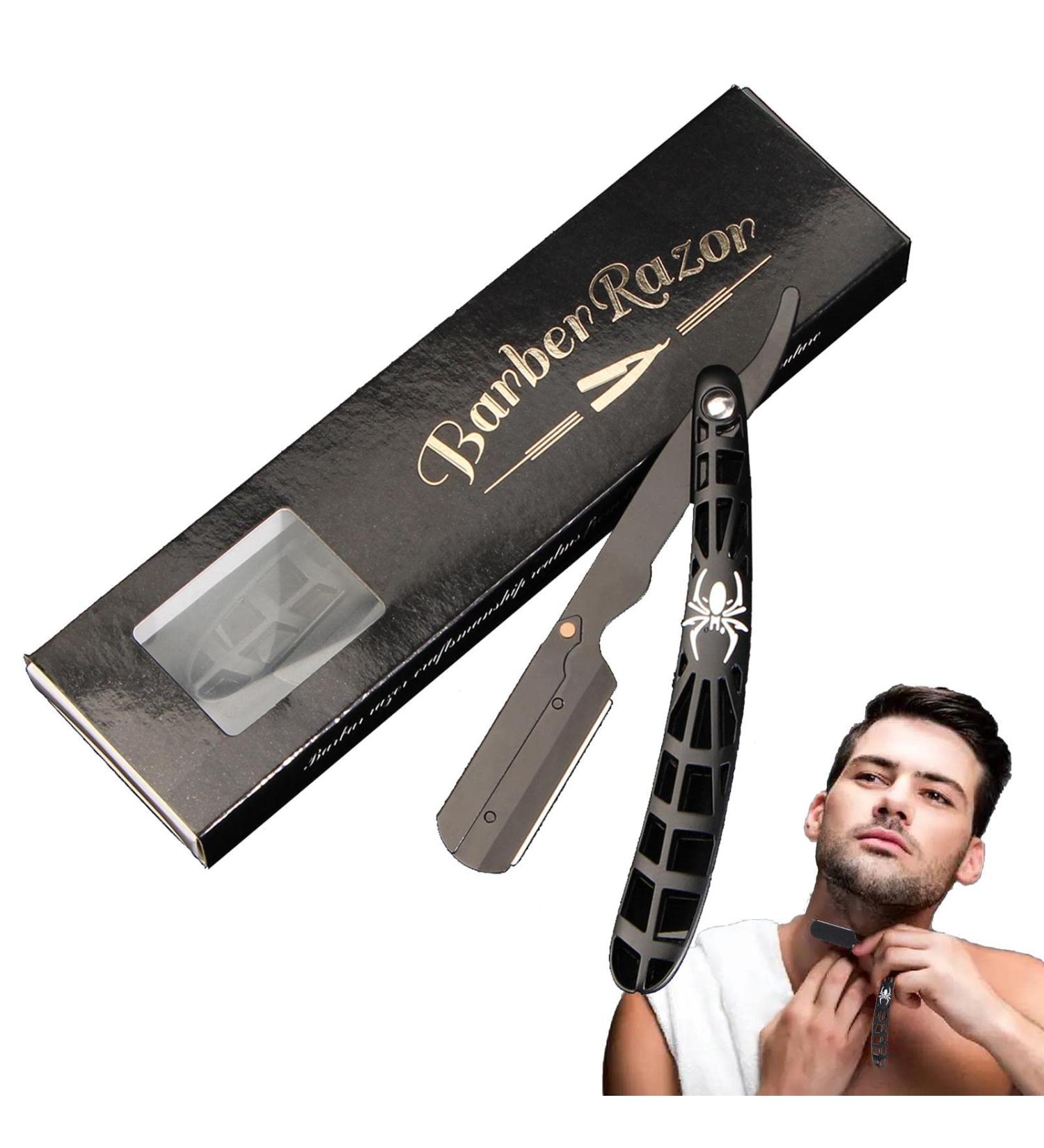 Niceram Razor for Men | Foldable Hairdresser Razor - Compatible with 1/2 Double-Edged Blades | Ideal for Home & Salon Use - Buy Online on GoSupps.com