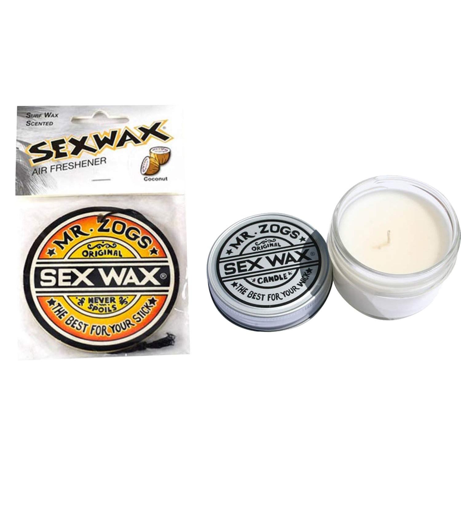 Sex Wax Coconut Air Freshener and Coconut Candle Bundle