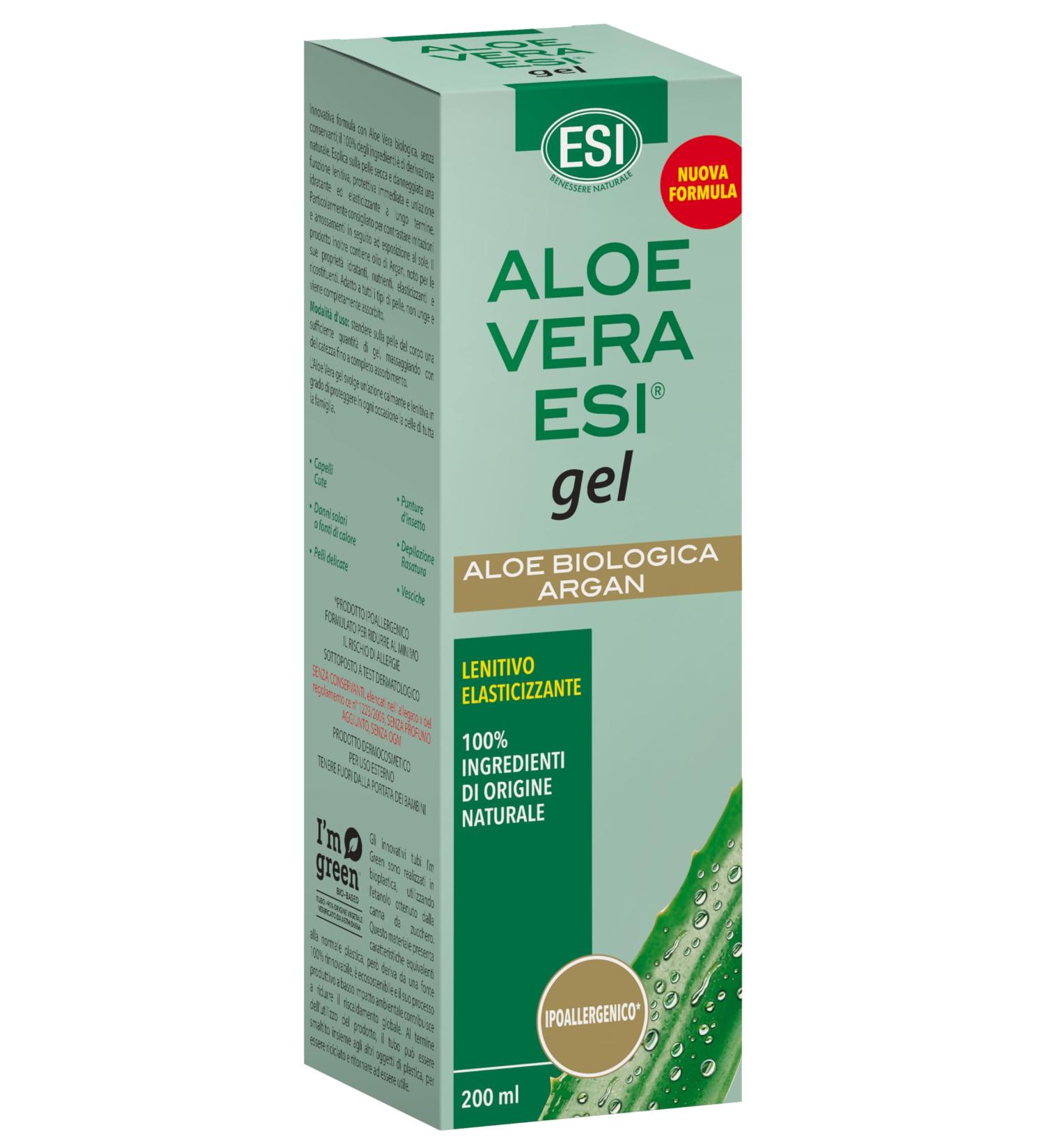 ESI Pure Aloe Vera Gel moisturizes and protects dry or reddened skin after sun exposure suitable for all skin types 200 ml