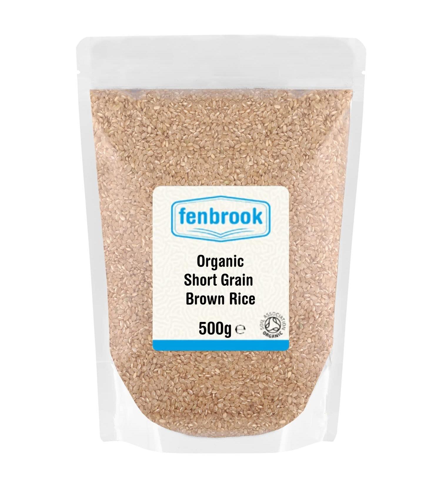 Organic Short Grain Brown Rice 500g | Certified Organic by Fenbrook Organic - Buy Online on GoSupps.com