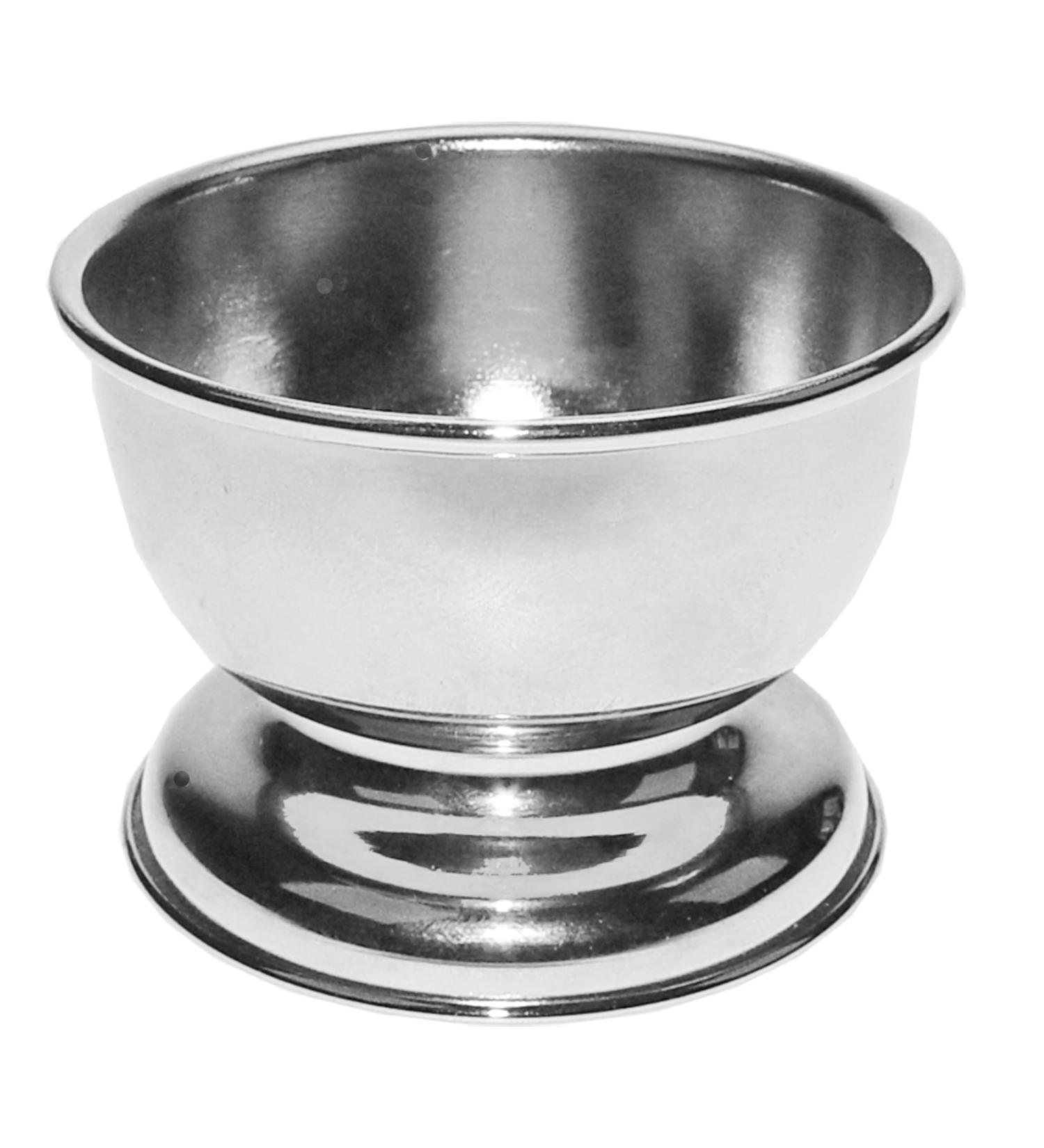 Fantasia Shaving Bowl with Base - Silver Metal 7cm Height 9cm Diameter | International Shipping Available - Buy Online on GoSupps.com