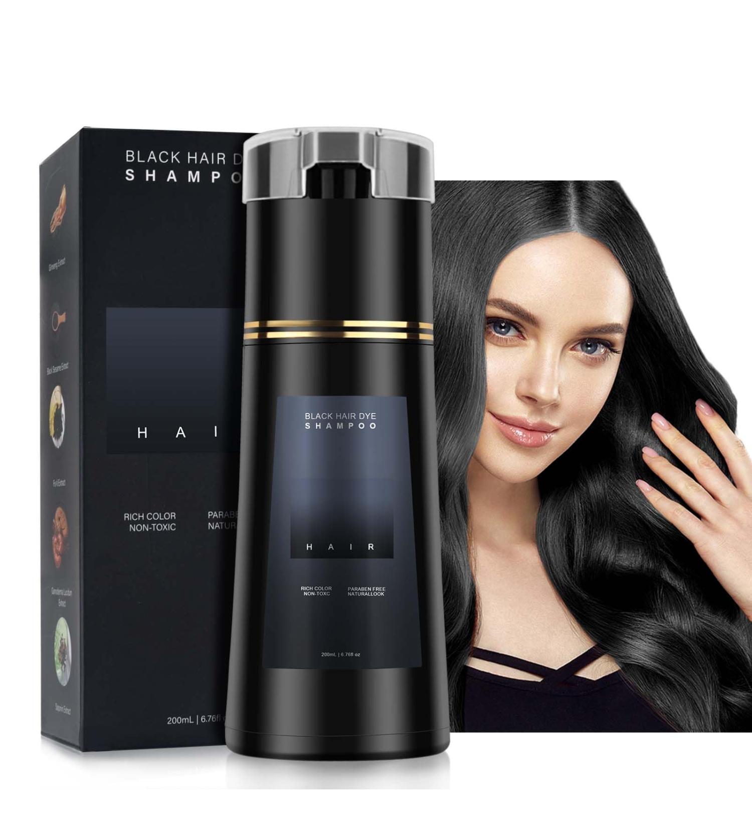  MOKIDO Nova Gentle and Natural Instant Hair Color Shampoo for Men and Women 200 ml Black - Buy Online on GoSupps.com