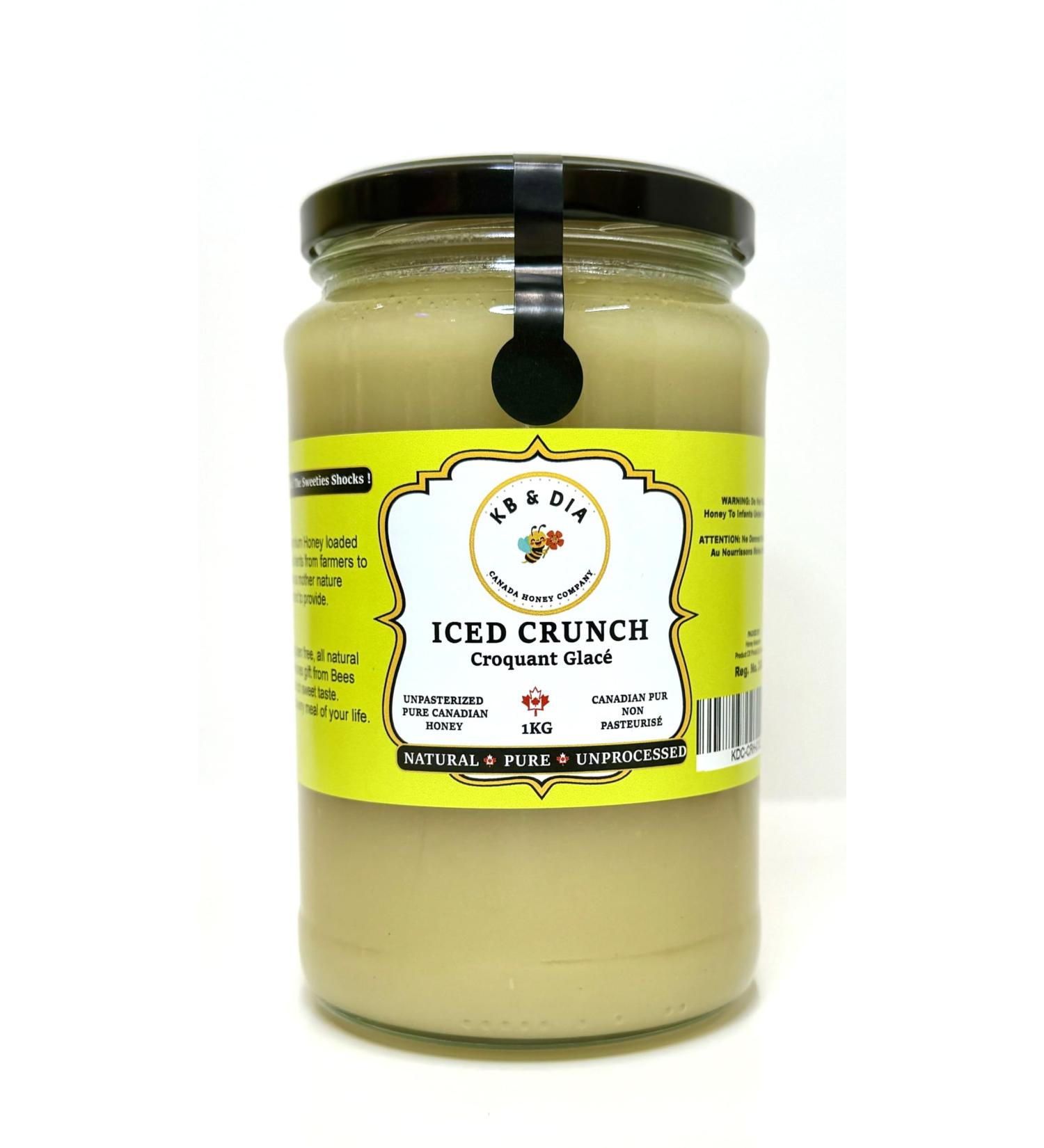 KB & DIA Raw Honey Unpasteurized Iced Crunch | Unprocessed | Natural | Pure | Canada No. 1 Prairies RAW Honey | Creamed Honey 100% Farmed & Packed in Canada | Single Source Pure Honey Unpasteurized | Raw Unfiltered Honey (1Kg) - Buy Online on GoSupps.com
