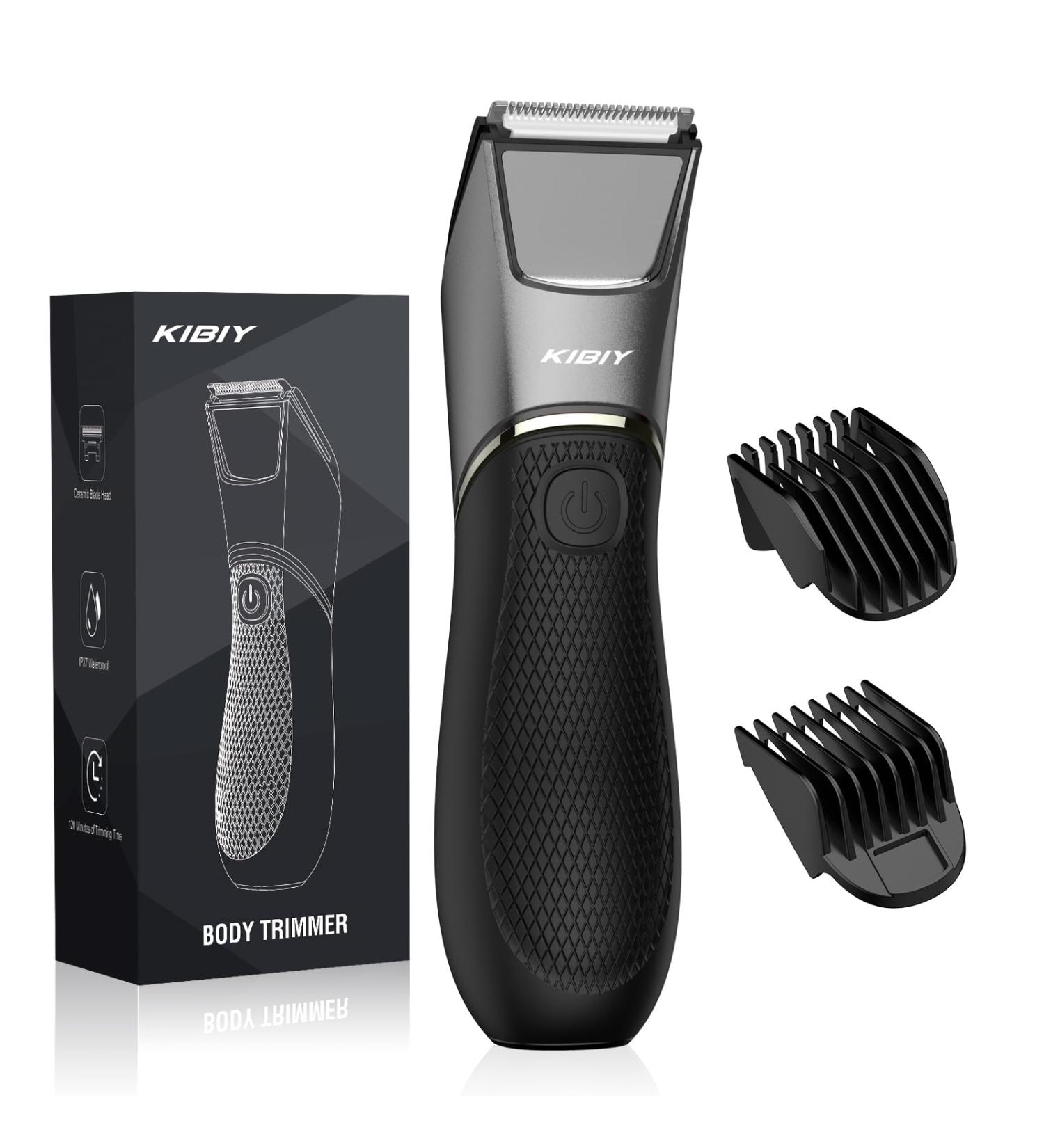 Body Groomer Men Kibiy Balls Trimmer Electric Groin Hair Trimmer Waterproof Wet/Dry Hair Clippers Body Shavers for Men Pubic Hair Razor with LED Light and Mirror Rechargeable (Grey) - Buy Online on GoSupps.com