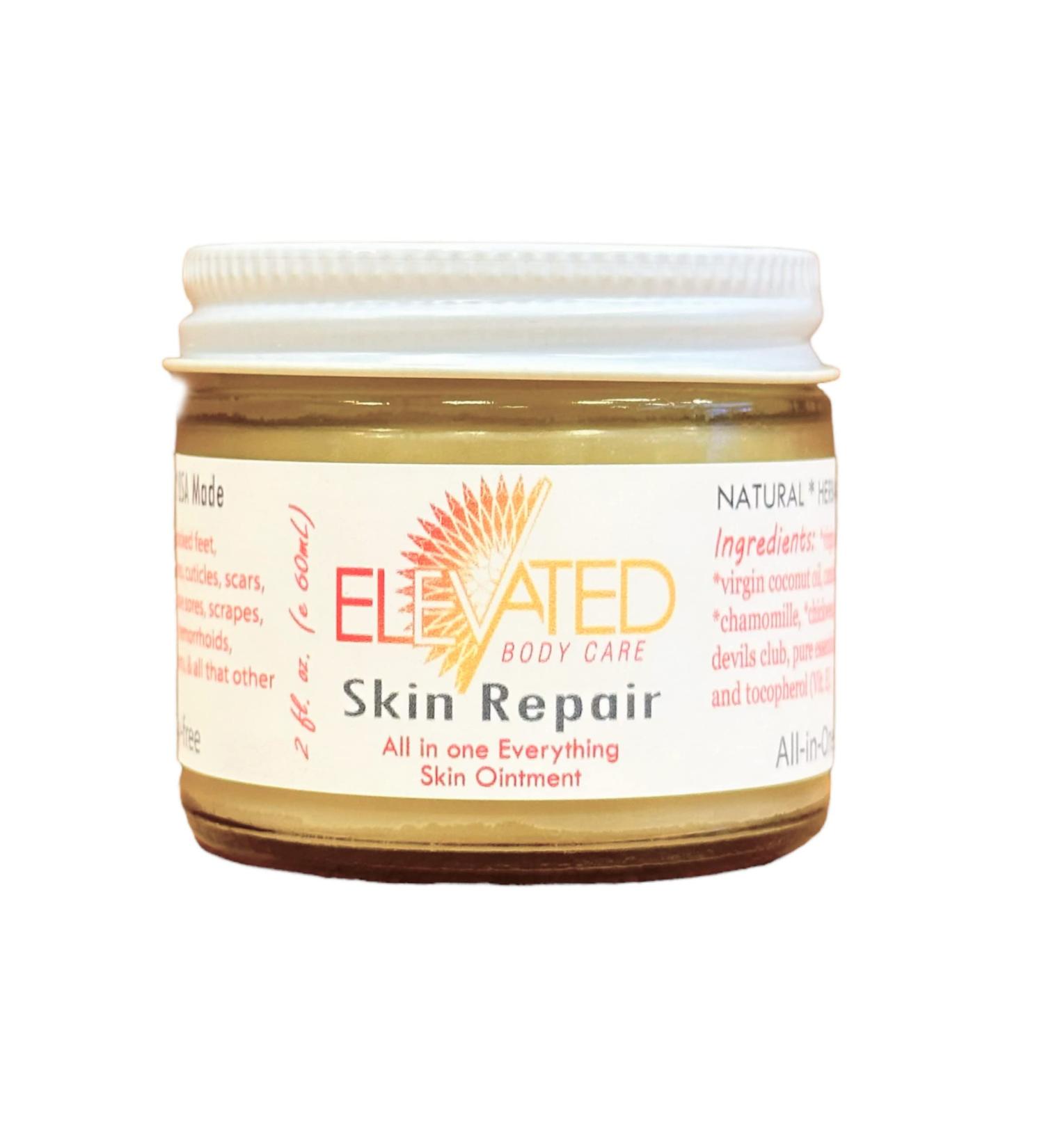 ELEVATED Skin Repair Balm - All Natural Organic Herbal Salve with Calendula & Wild Devils Club - 2oz Glass Jar - Buy Online on GoSupps.com