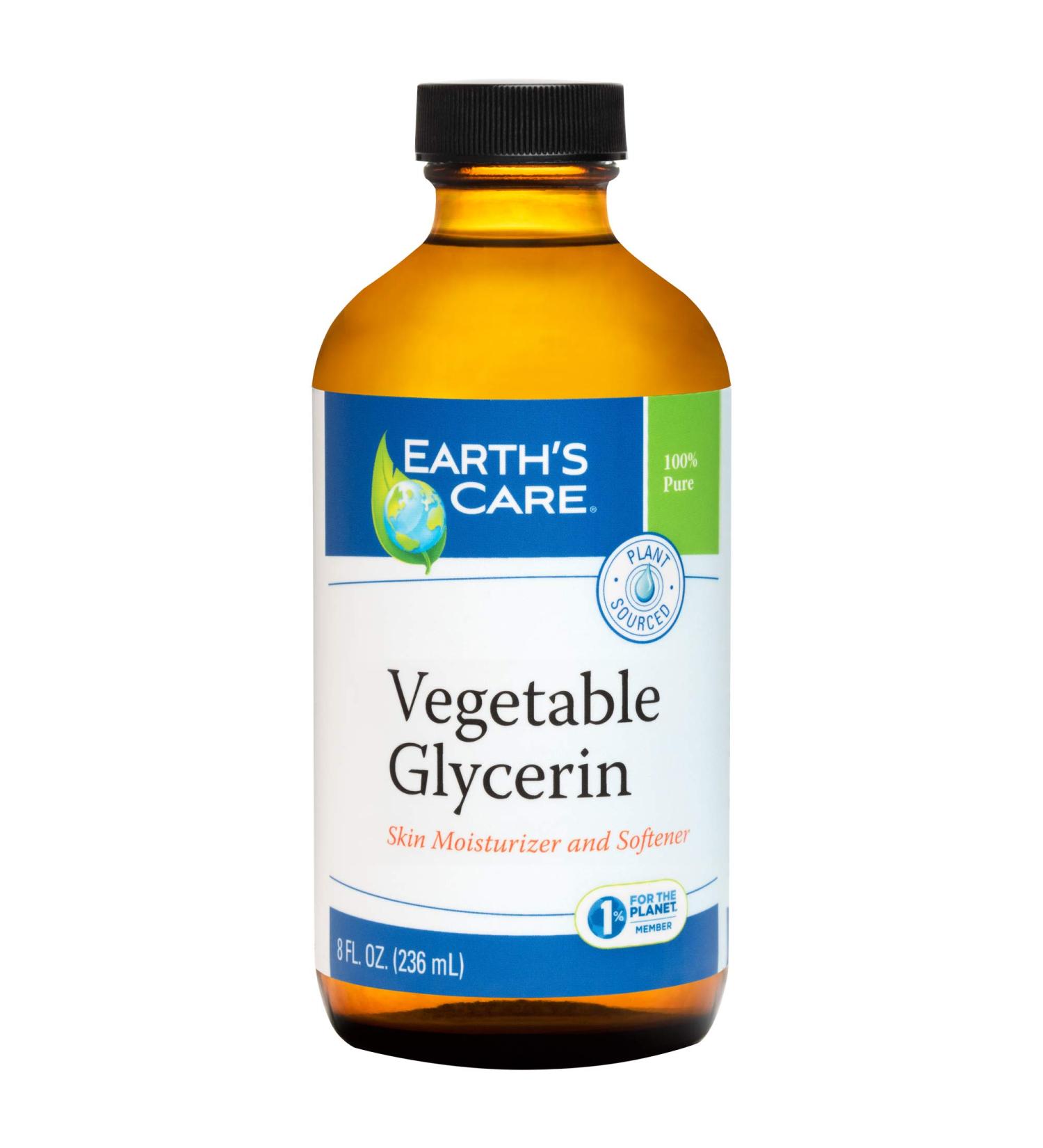 Earth's Care 100% Pure Vegetable Glycerin - 8 FL OZ for Hair Skin & DIY Projects - International Shipping Available - Buy Online on GoSupps.com