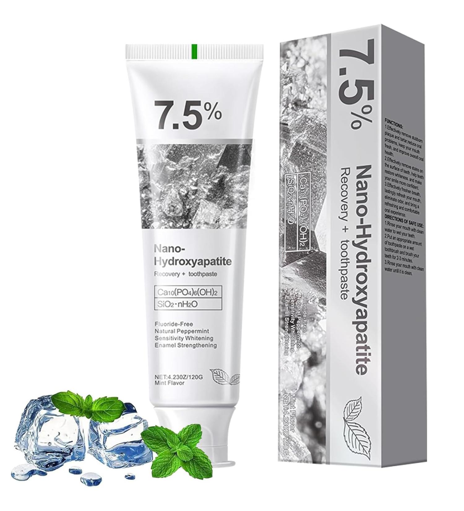 7.5% Hydroxyapatite Toothpaste for Advanced Enamel Protection Appropriate for Sensitive Teeth Gentle and Effective Formula Fresh Mint (Pack of 1) - Buy Online on GoSupps.com