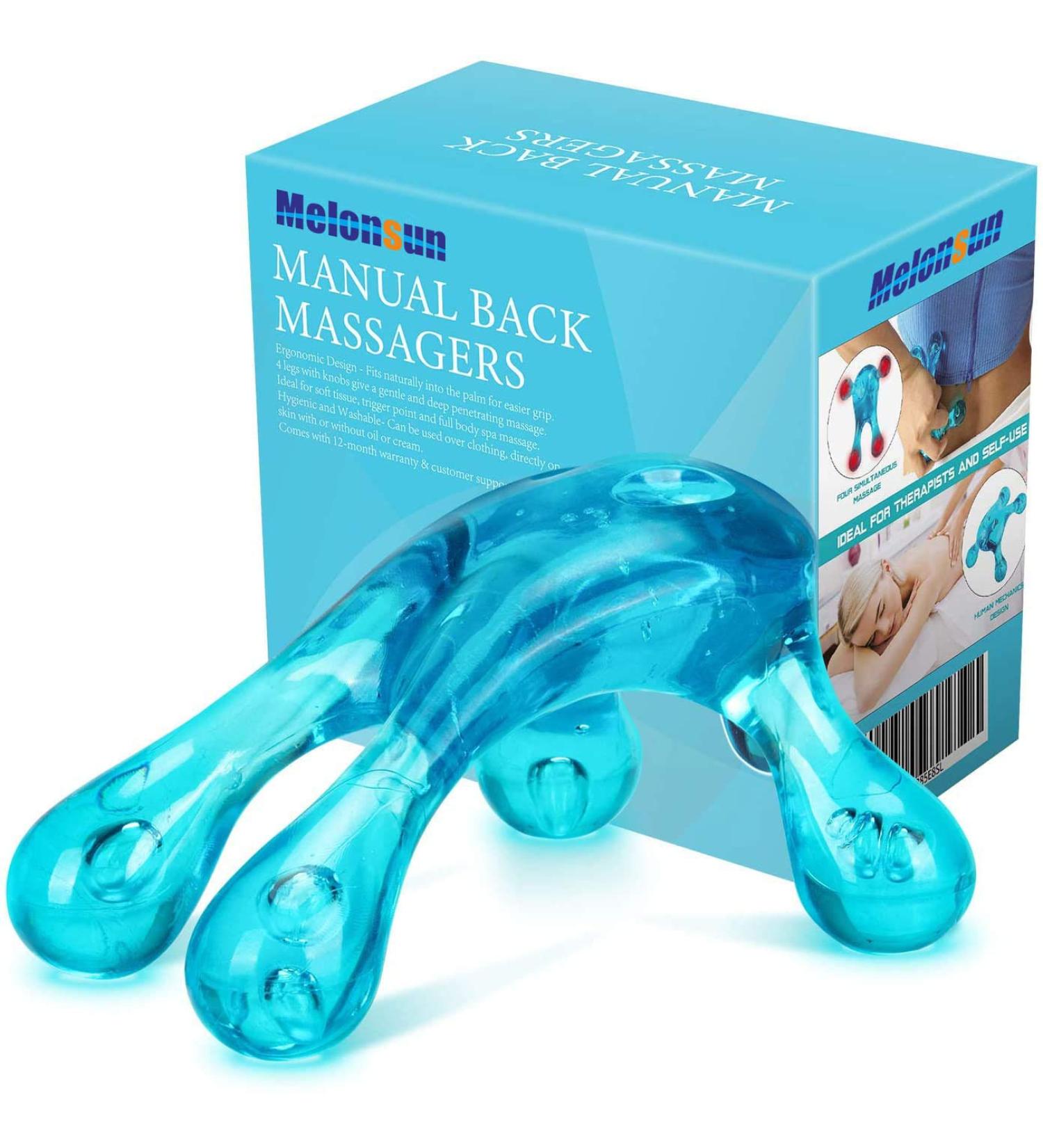 Melonsun Handheld Massage Tool - Easy Palm Fit with Gentle Pressure Point Massage Knobs - Buy Online on GoSupps.com