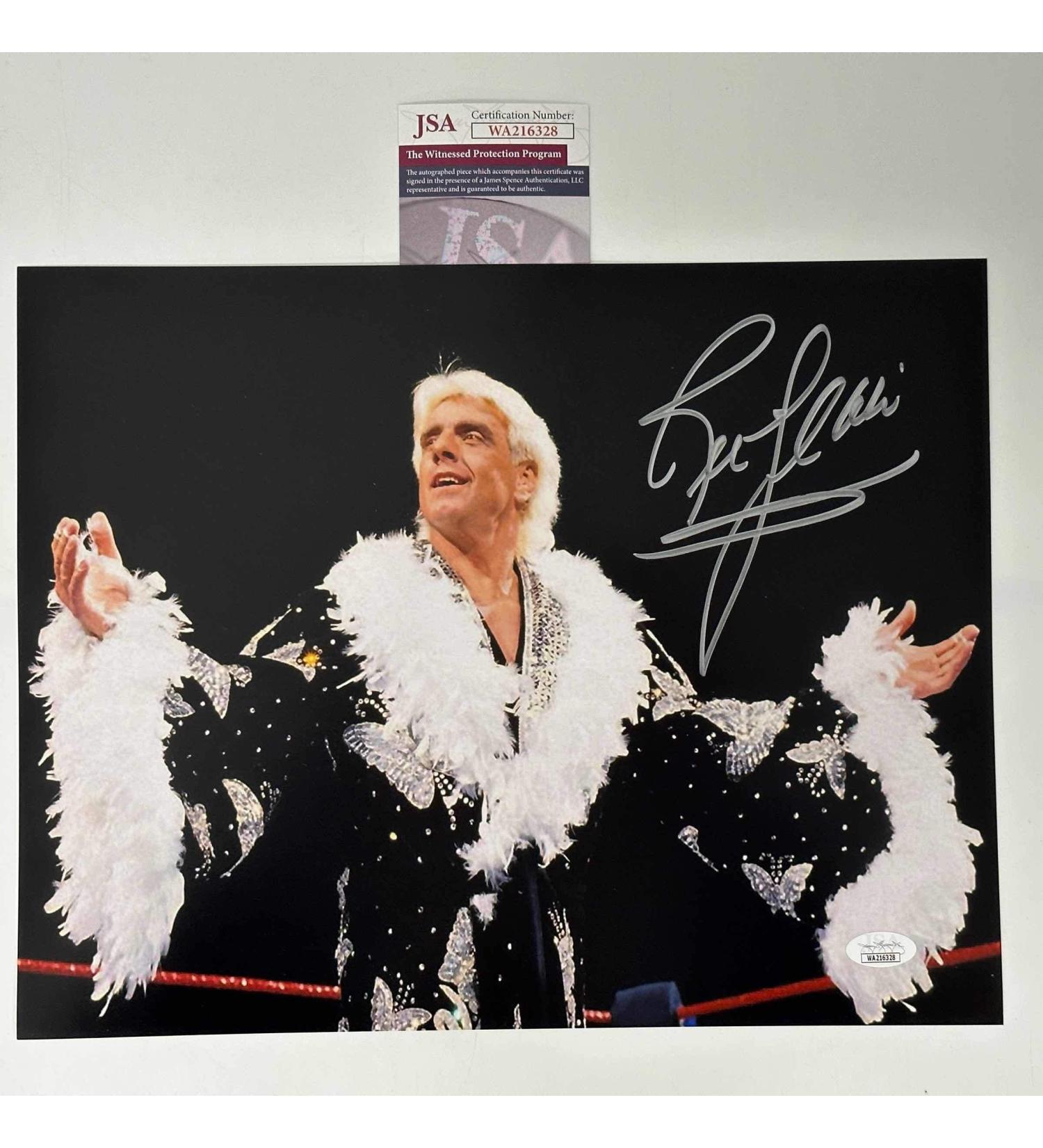 Autographed/Signed Ric Flair Nature Boy 11x14 WWE WWF Wrestling Photo JSA COA