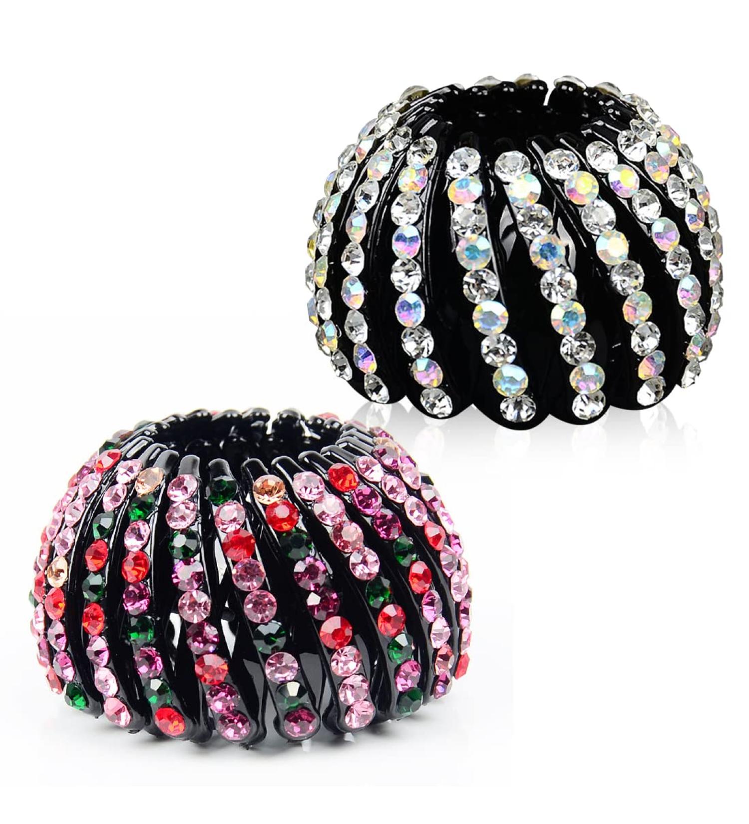 Liujzzj 2 Piece Crystal Bird Nest Hair Clips for Women - Stylish Ponytail Accessories & Big Hair Clips - Buy Online on GoSupps.com