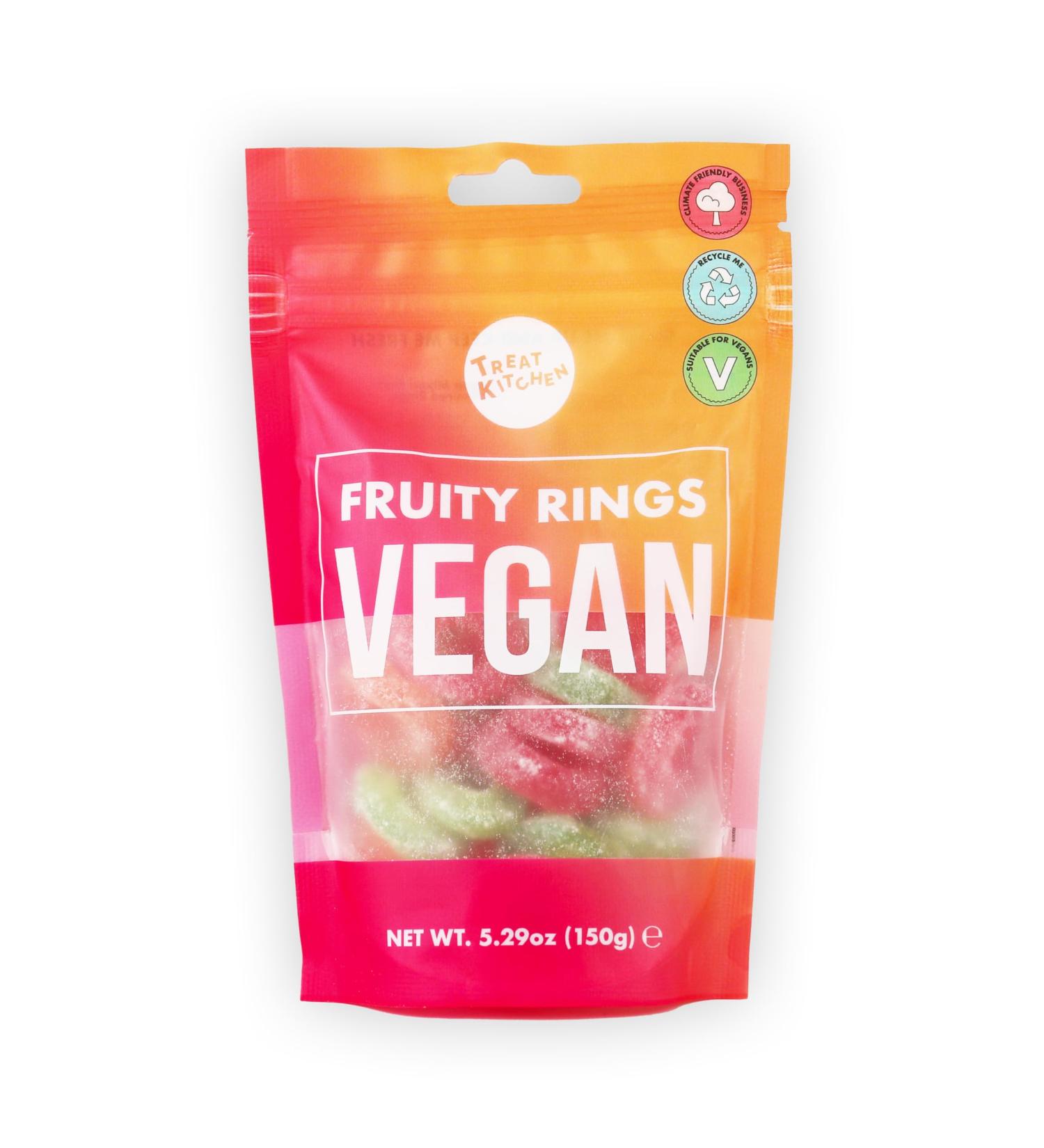 Vegan Sweets Mixed Flavoured Tropical Fruity Rings Pouch 150g - Buy Online on GoSupps.com