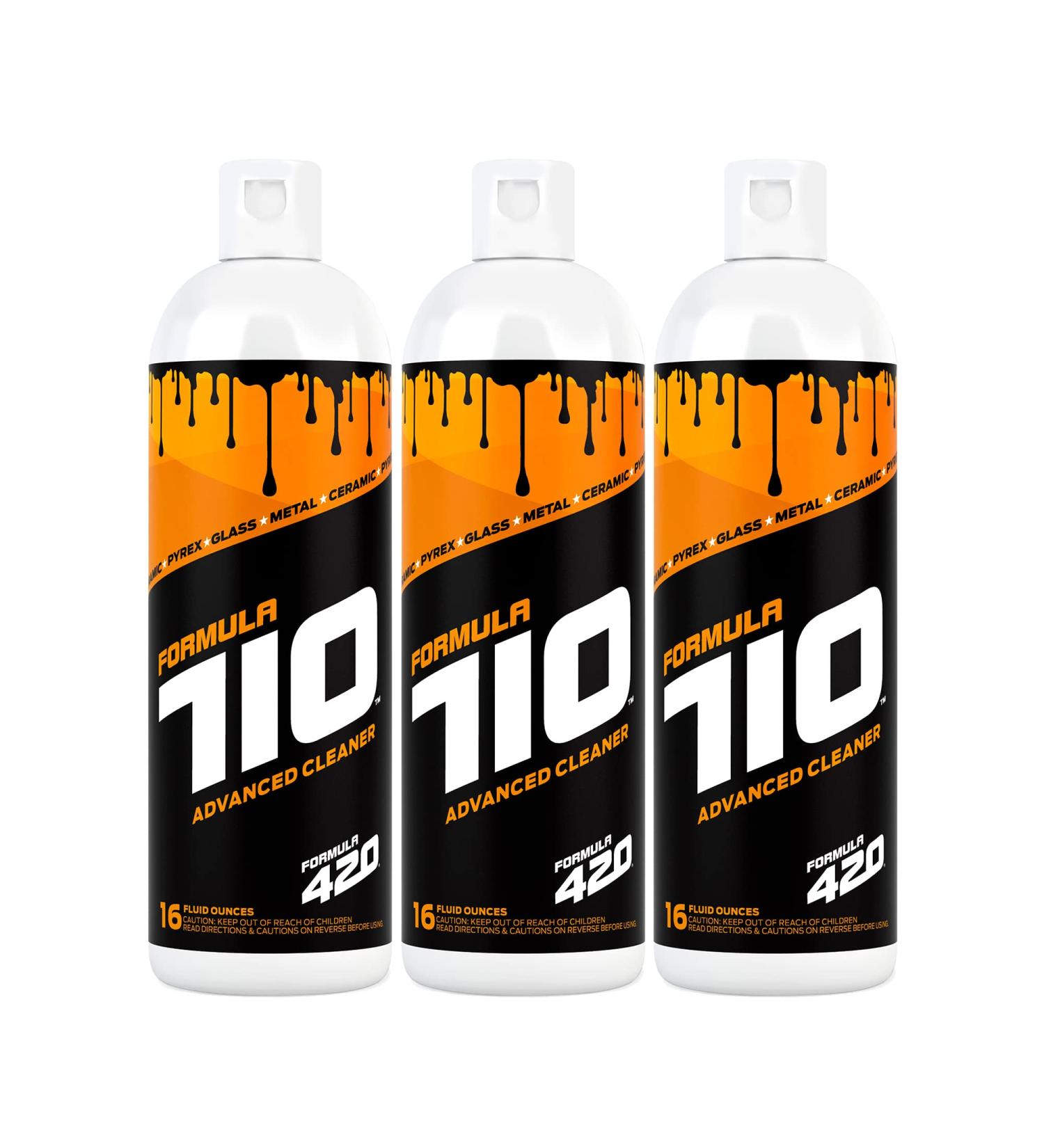 Formula 710 Advanced Cleaner - Glass, Metal, Ceramic, Quartz & Pyrex - 16 oz, 3 Pack - Safe & Effective Cleaner - Buy Online on GoSupps.com