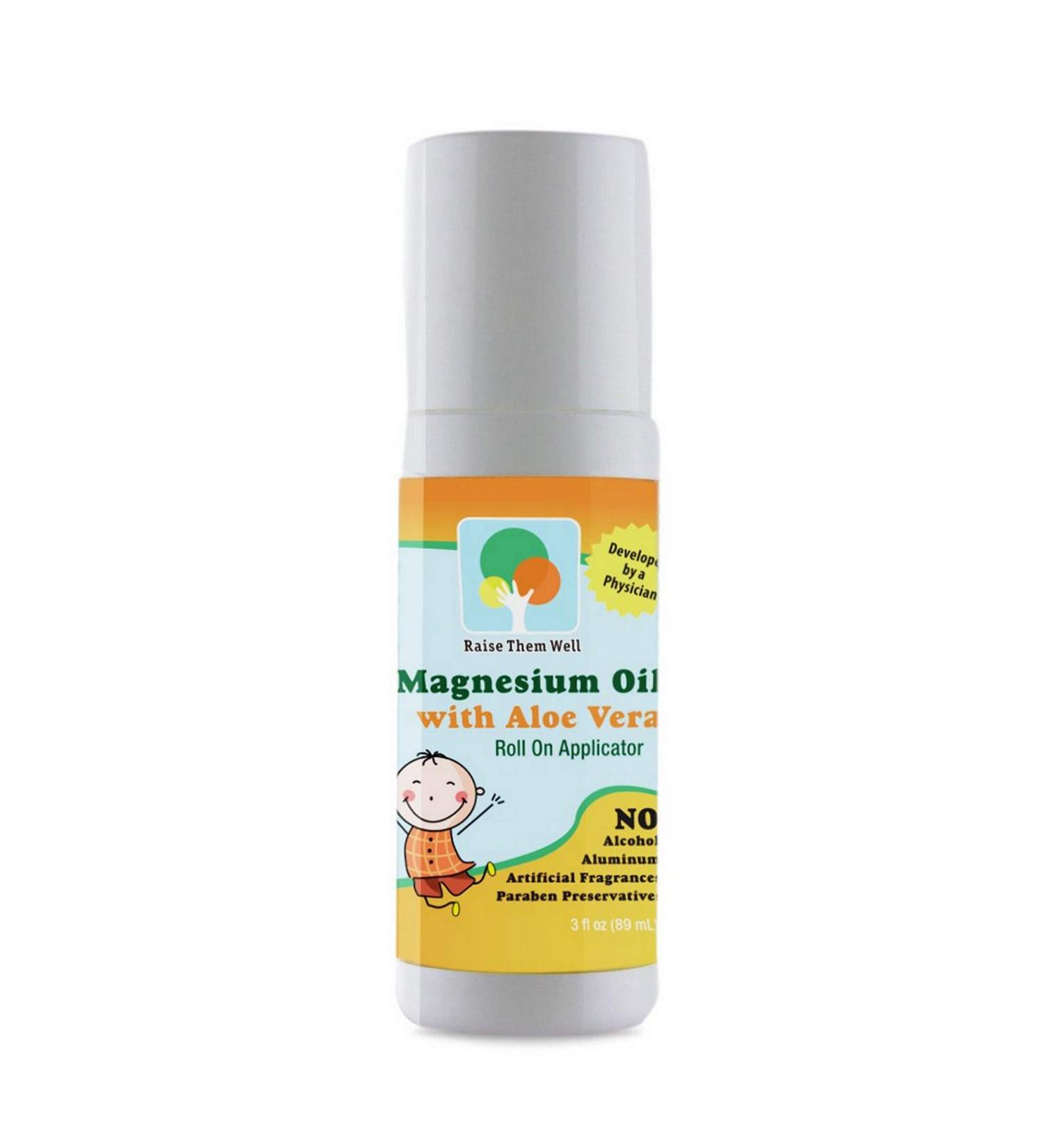 Kid-Safe Magnesium Oil Roller for Calmer Sleep and Soothing Headaches - Easy Roll-On Applicator | Includes Free Magnesium Chart PDF - Buy Online on GoSupps.com