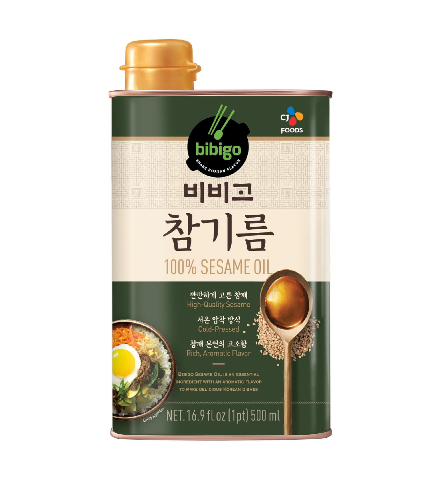 Bibligo Cold-Pressed Sesame Oil - 500ml | Premium Roasted Sesame Seed Oil for Salads Pasta & Fried Rice - International Shipping Available - Buy Online on GoSupps.com