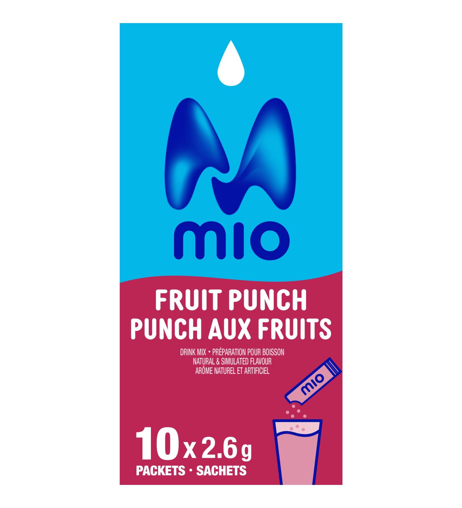 mio Fruit Punch Drink Mix 2.6 g Packets 10 ct Box (Pack of 8) - Buy Online on GoSupps.com