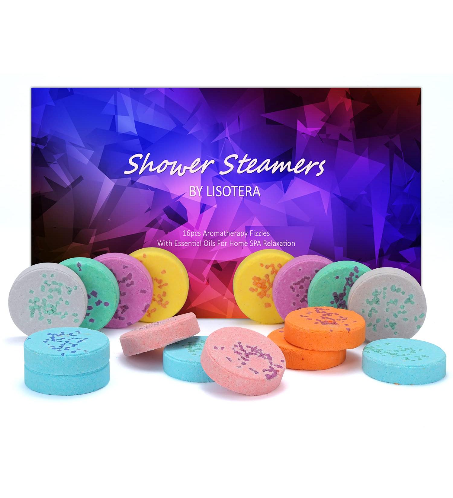16PCs Shower Steamers Aromatherapy Gift Set for Women and Men - Stress Relief Shower Bombs - Perfect Gift for Her Birthday, Mother's Day, Christmas - Purple - Buy Online on GoSupps.com