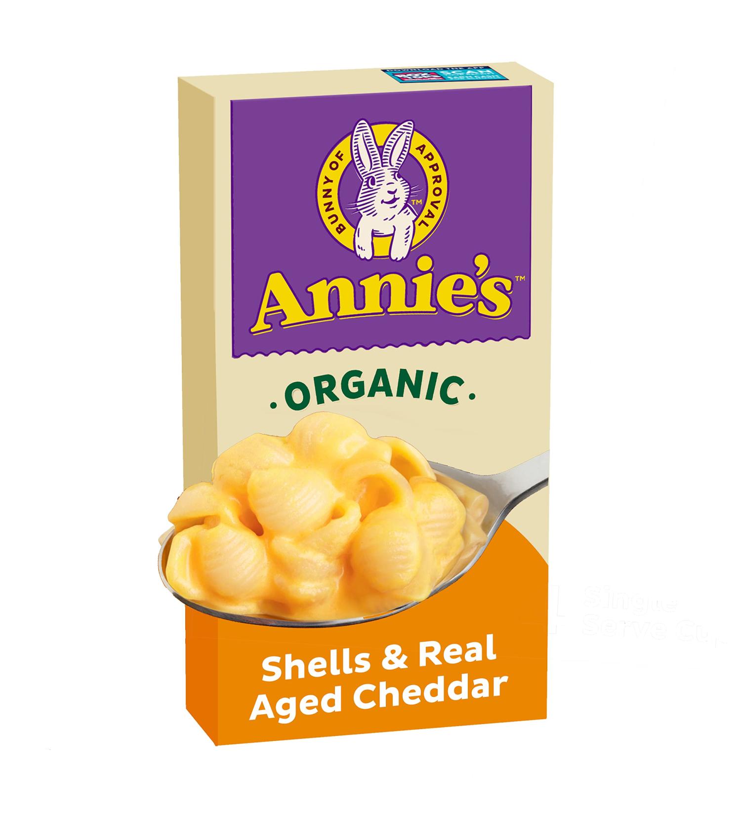 Annie's Real Aged Cheddar Organic Mac and Cheese Dinner - 6 OZ (Pack of 12) - Buy Online on GoSupps.com
