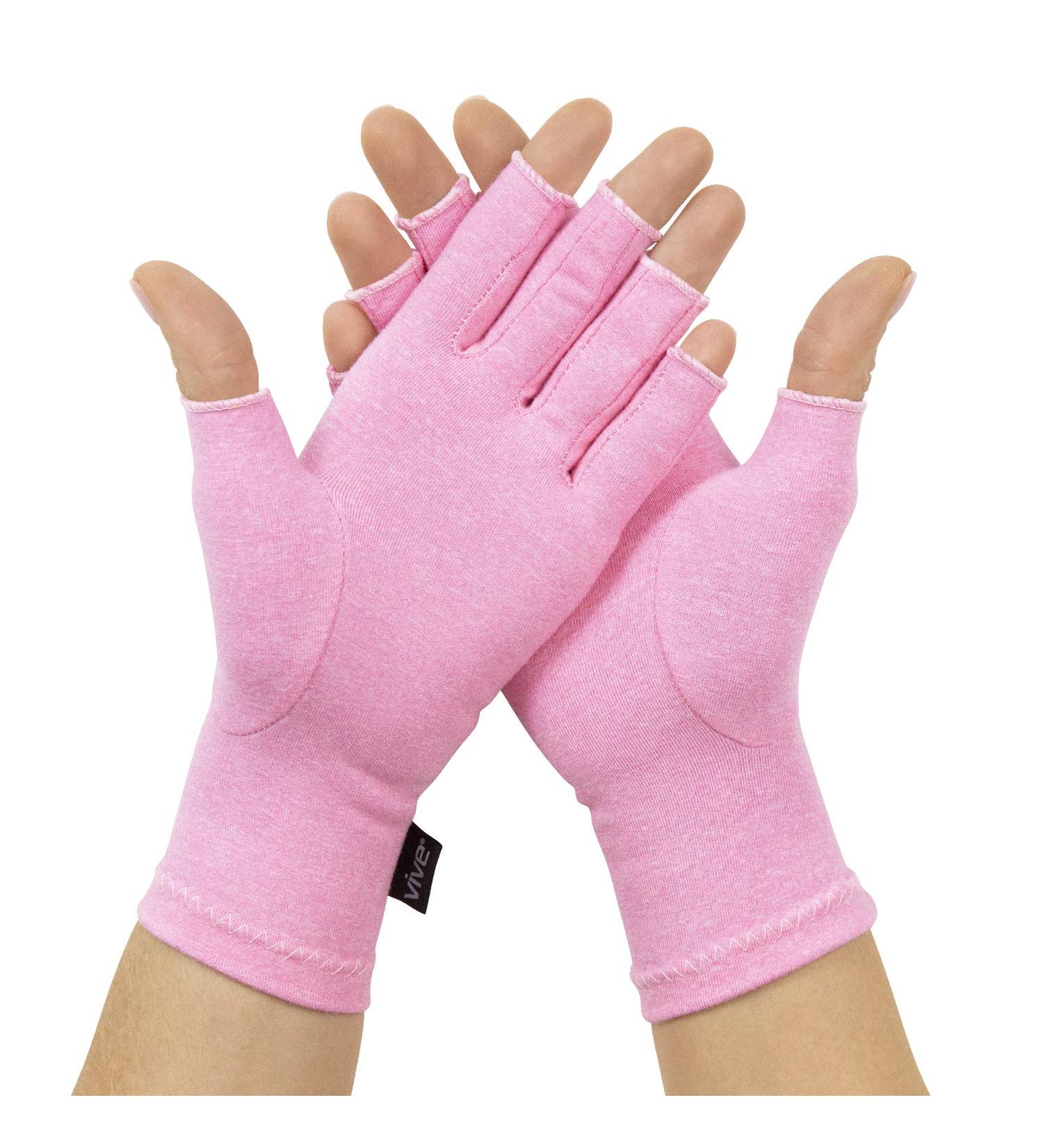 Vive Pink Arthritis Hand Compression Gloves Small - Pack of 2 | Effective Pain Relief & Support - Buy Online on GoSupps.com