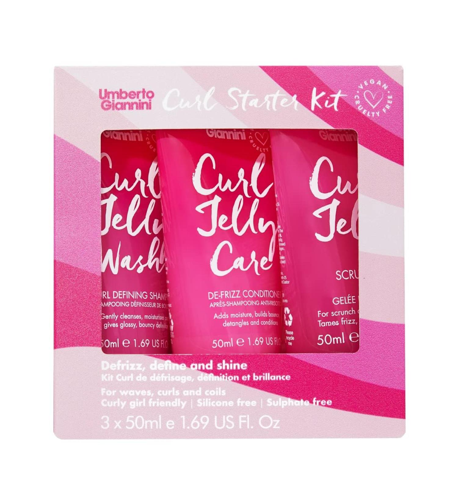 Umberto Giannini Curl Jelly Starter Kit - Shampoo, Conditioner & Curl Scrunching Jelly Bundle - Buy Online on GoSupps.com